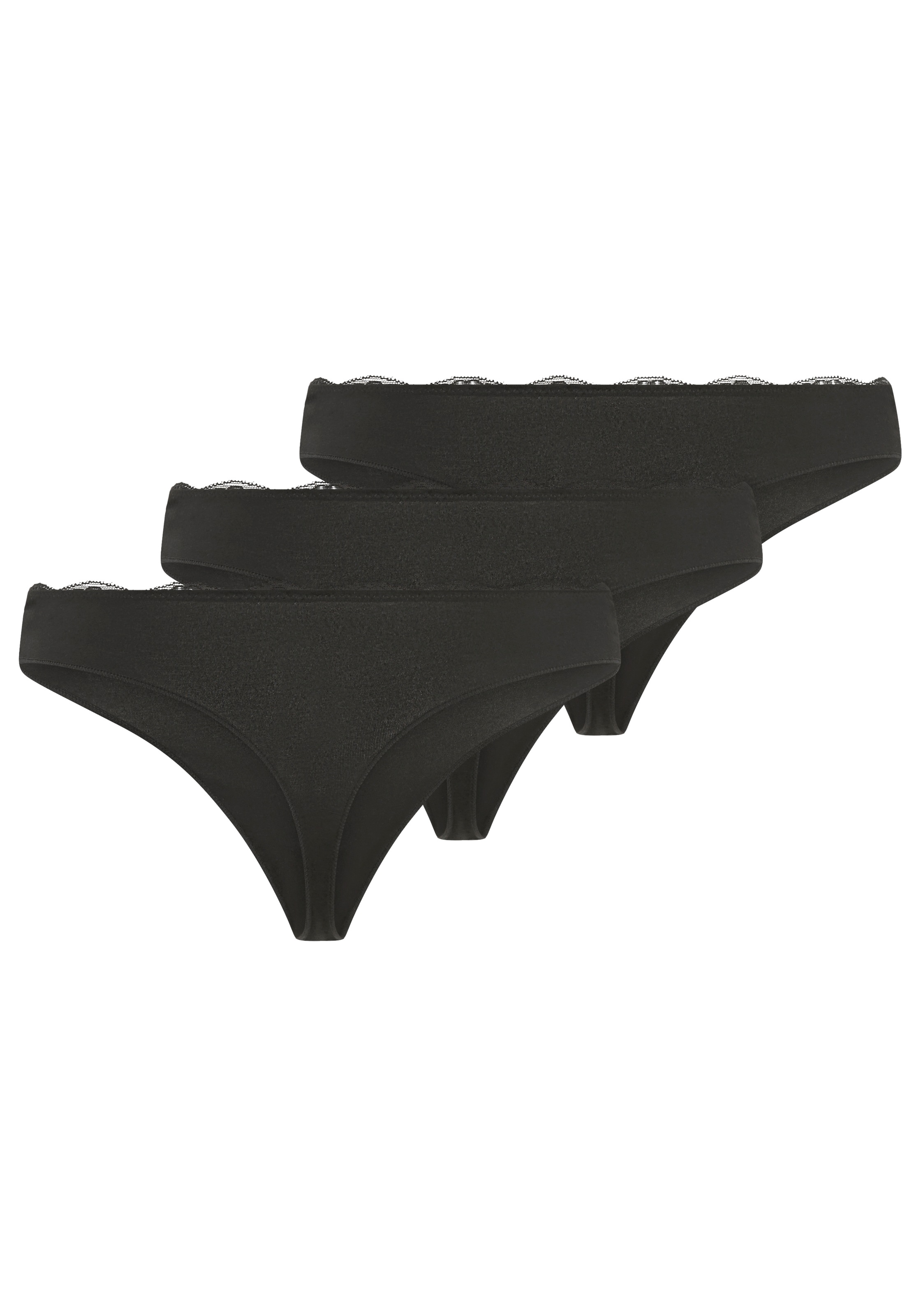YSABEL MORA Tanga "BASIC COLLECTION COTTON WITH LACE" 3er Pack, nicht nur b günstig online kaufen