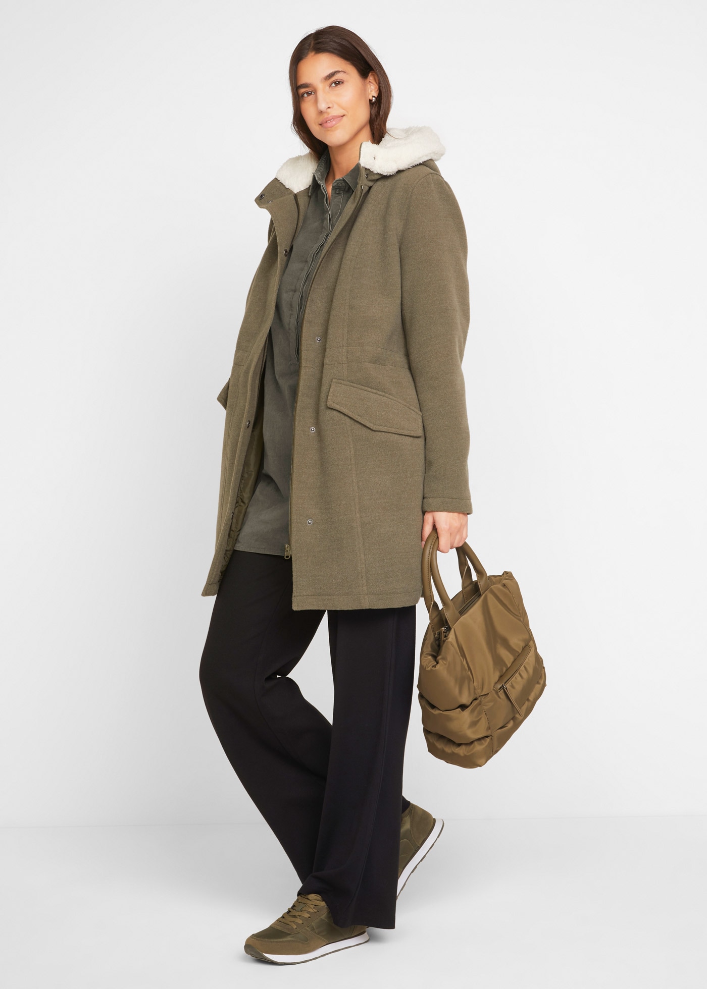 bonprix Schlupfhose »Weite Hose mit Gummibund aus Viskosemix«  aus Viskosemix, mit Gummibund, Loose fit Passform, Casual Stil