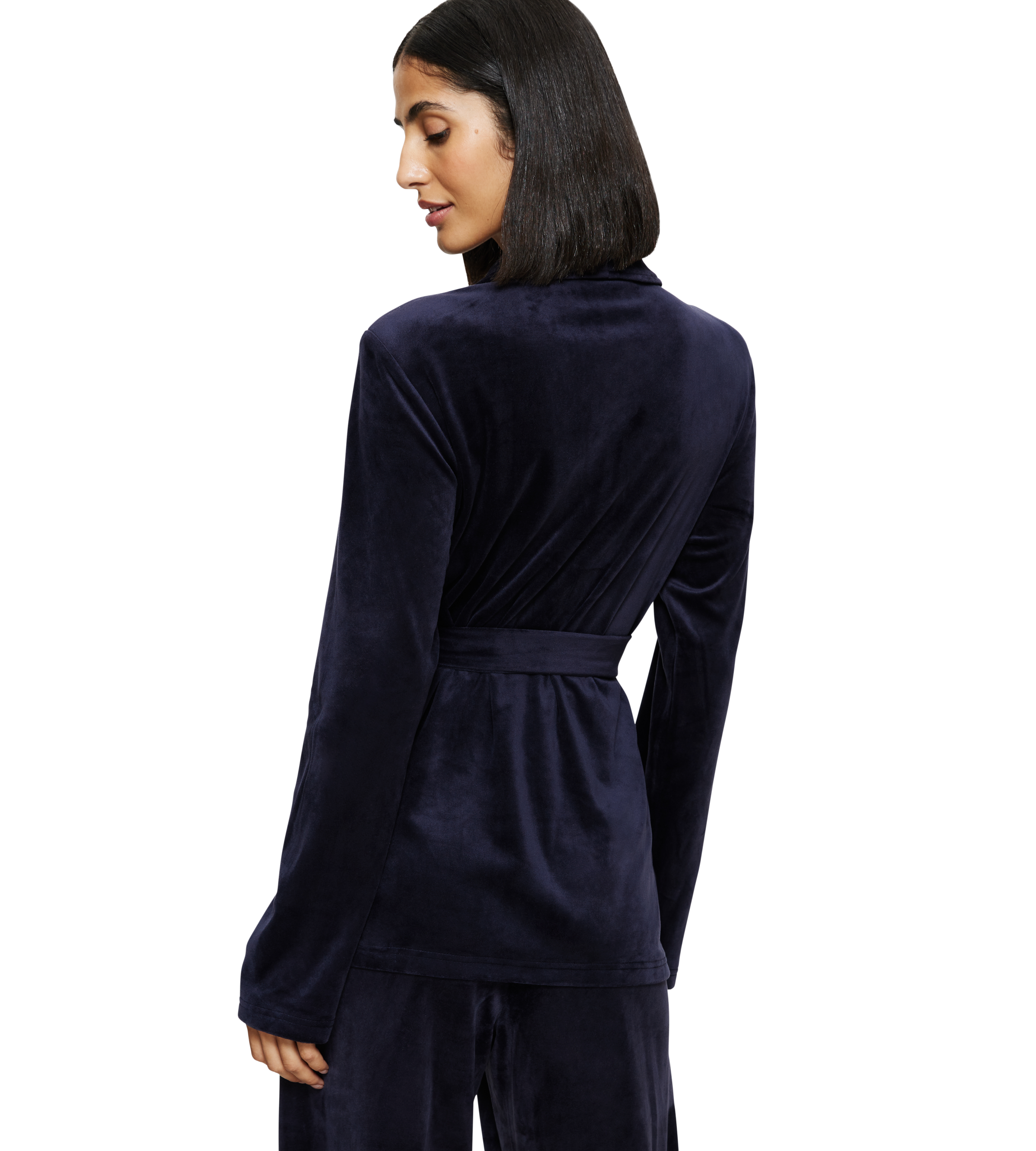 Triumph Morgenmantel »Sensual Velour Robe Top«, (2 St.), elegante lässige Passform