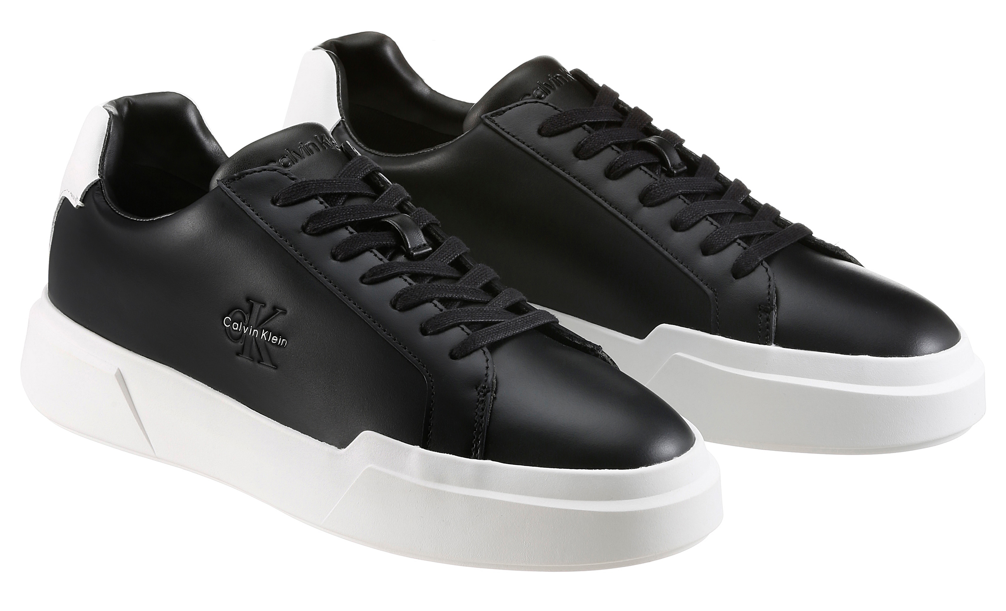 Calvin Klein Jeans Sneaker "CHUNKY CUPSOLE LACEUP LTH" Freizeitschuh, Halbschuh, Schnürer mit CK-Logoprägung