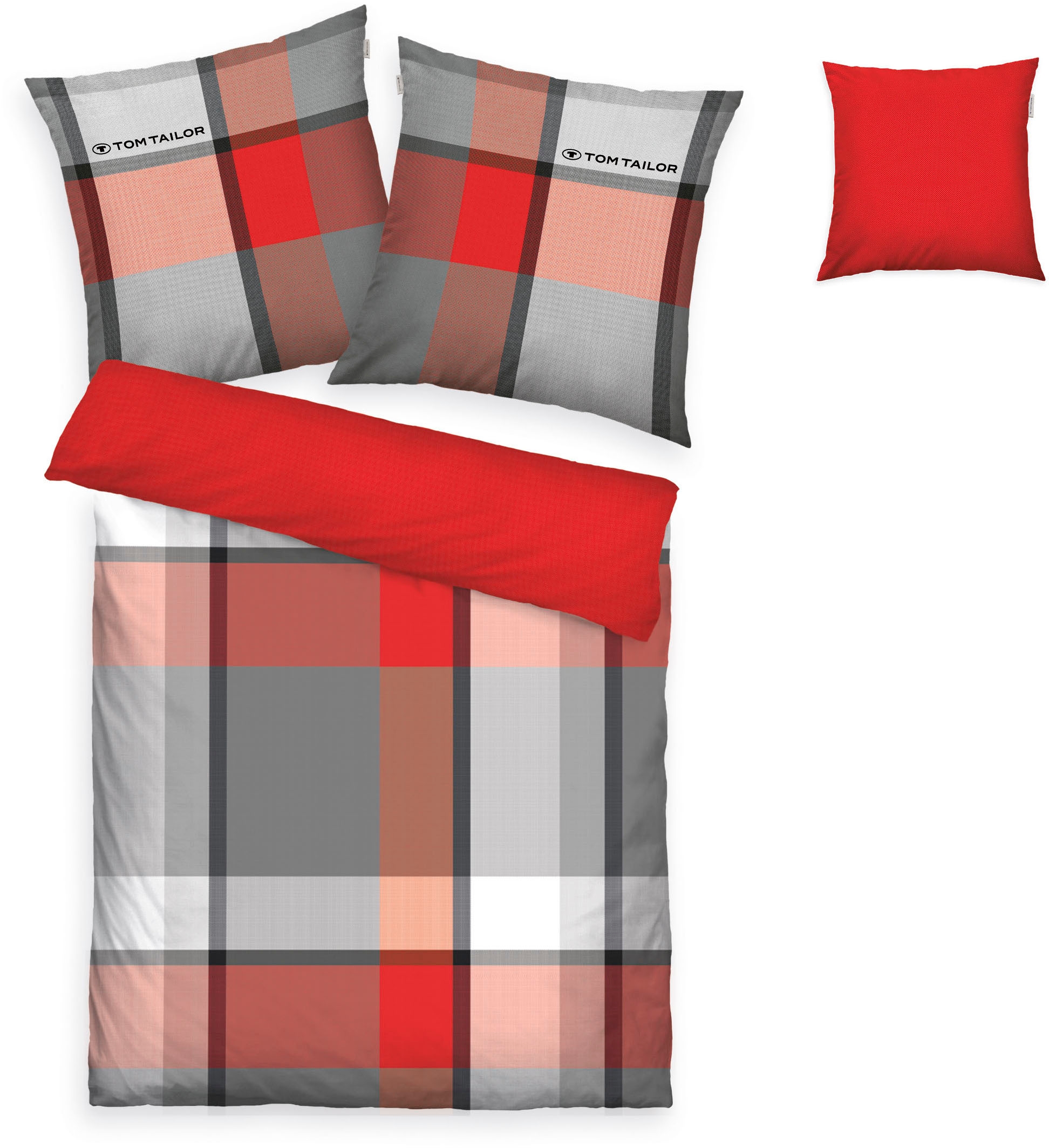 TOM TAILOR HOME Bettwäsche »Lenny in Gr. 135x200 oder 155x220 cm«, mit GRATIS-Zugabe: Kissenhülle