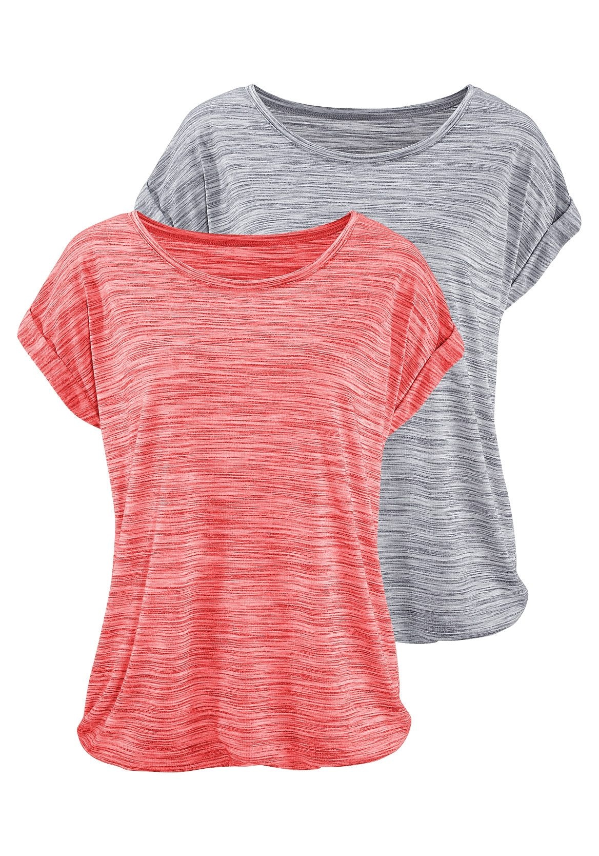 (2er-Pack), farbigem Beachtime für | bestellen Struktureffekt mit T-Shirt, BAUR