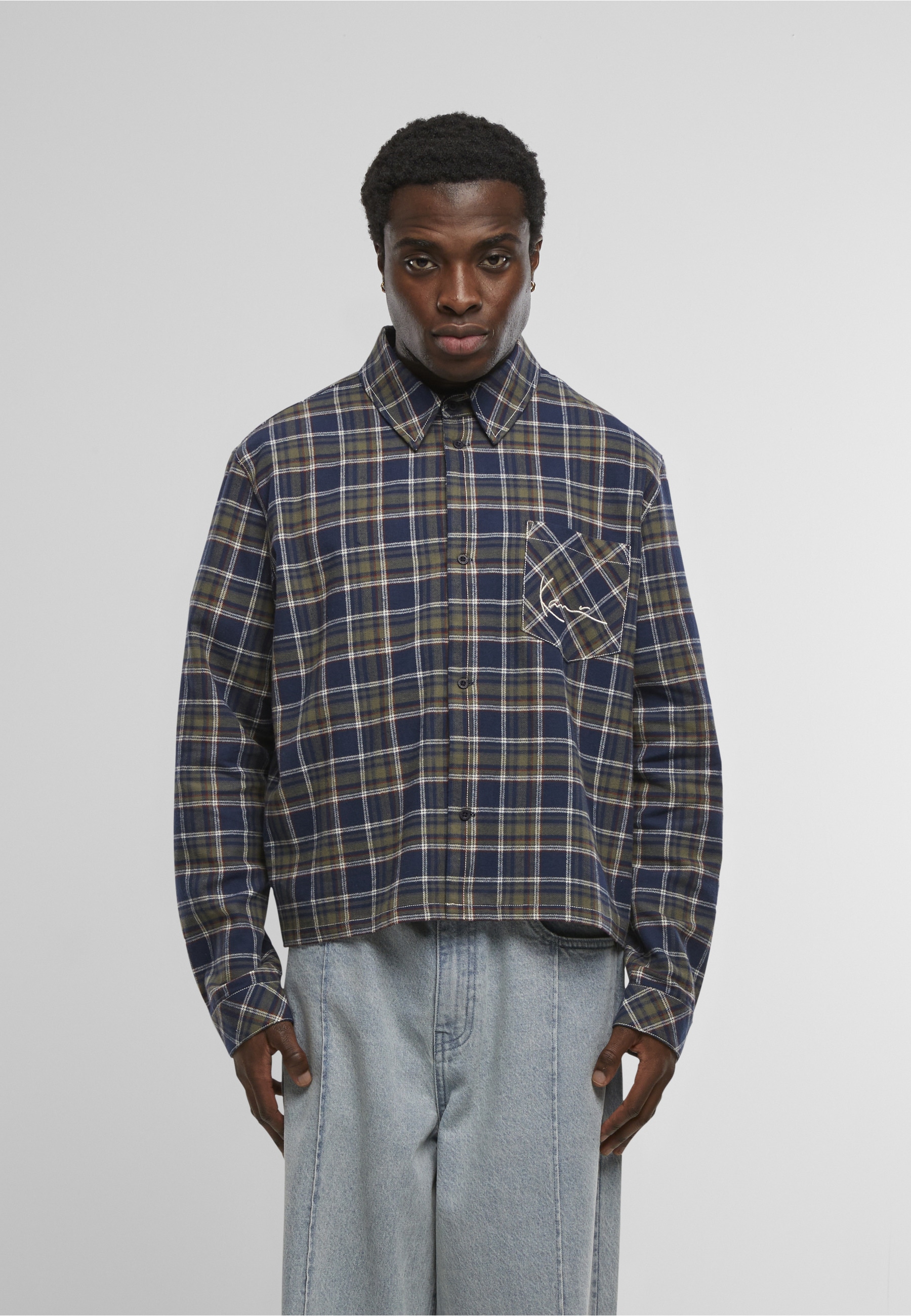 Karl Kani Langarmhemd »Karl Kani Small Signature Cropped Check Shirt« 1