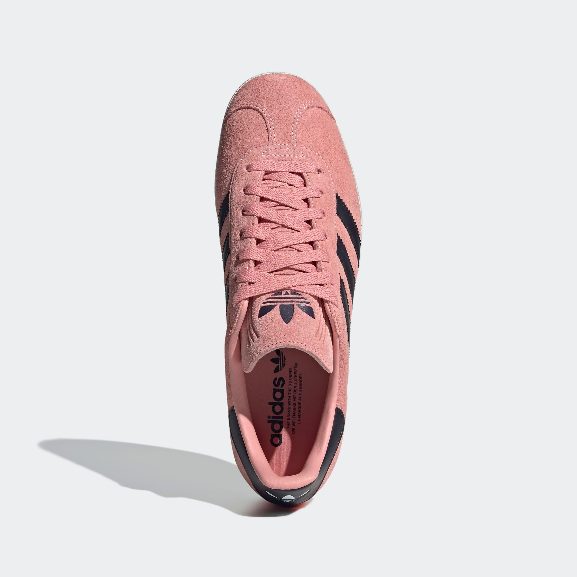 Sneaker ADIDAS ORIGINALS "GAZELLE", Herren, Gr. 36, weiß (glow pink, aurora schwarz, core weiß), Leder, Synthetik, Schuhe Sneaker 3