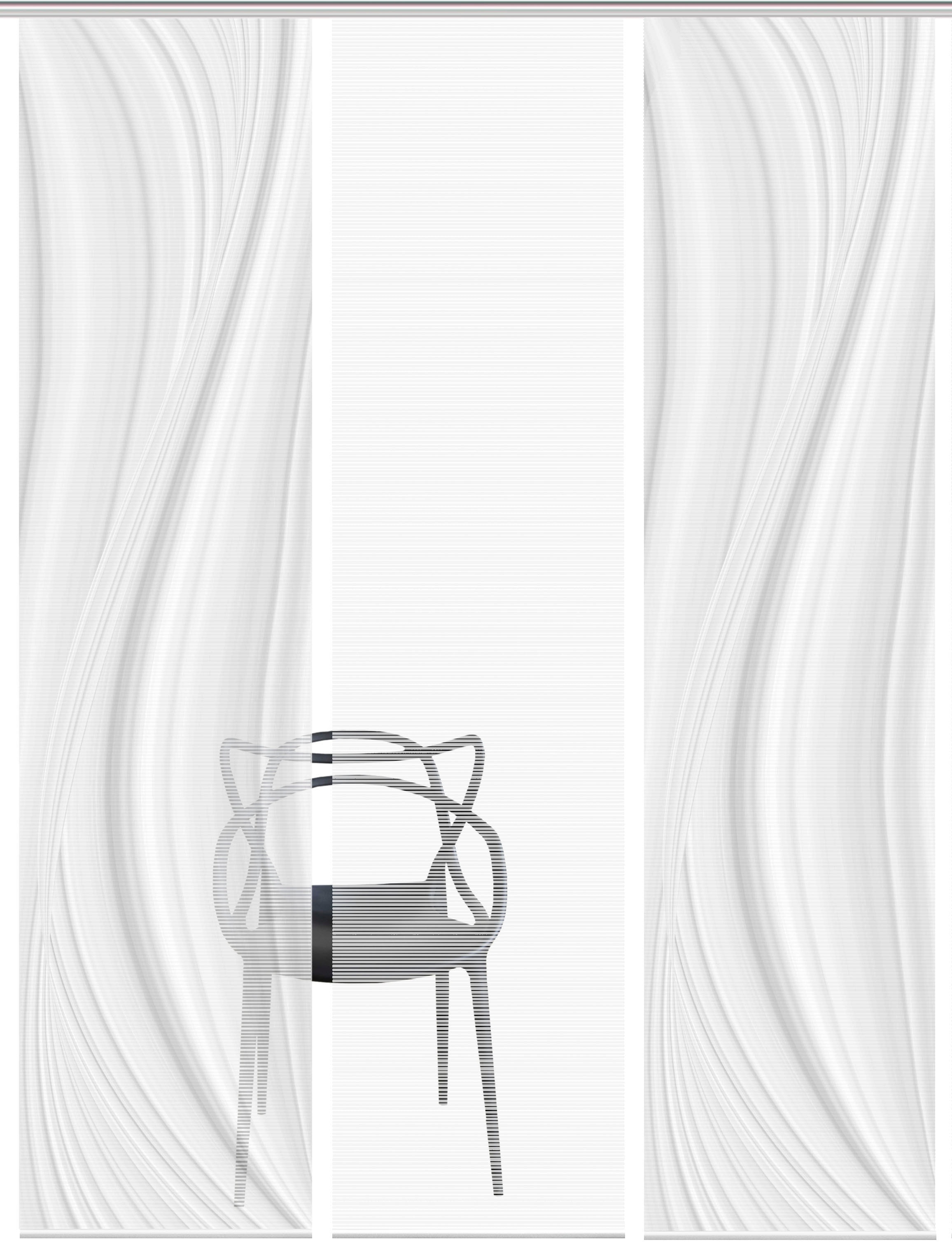 Vision S Schiebegardine »LAURINA 3er SET« Paneelwagen 3 Stk. tlg. Schiebevorhang Digidruck 3er Set LAURINA