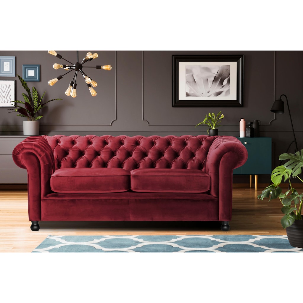 Home affaire Chesterfield-Sofa »Chesterfield Home 3-Sitzer B/T/H: 192/87/75 cn«