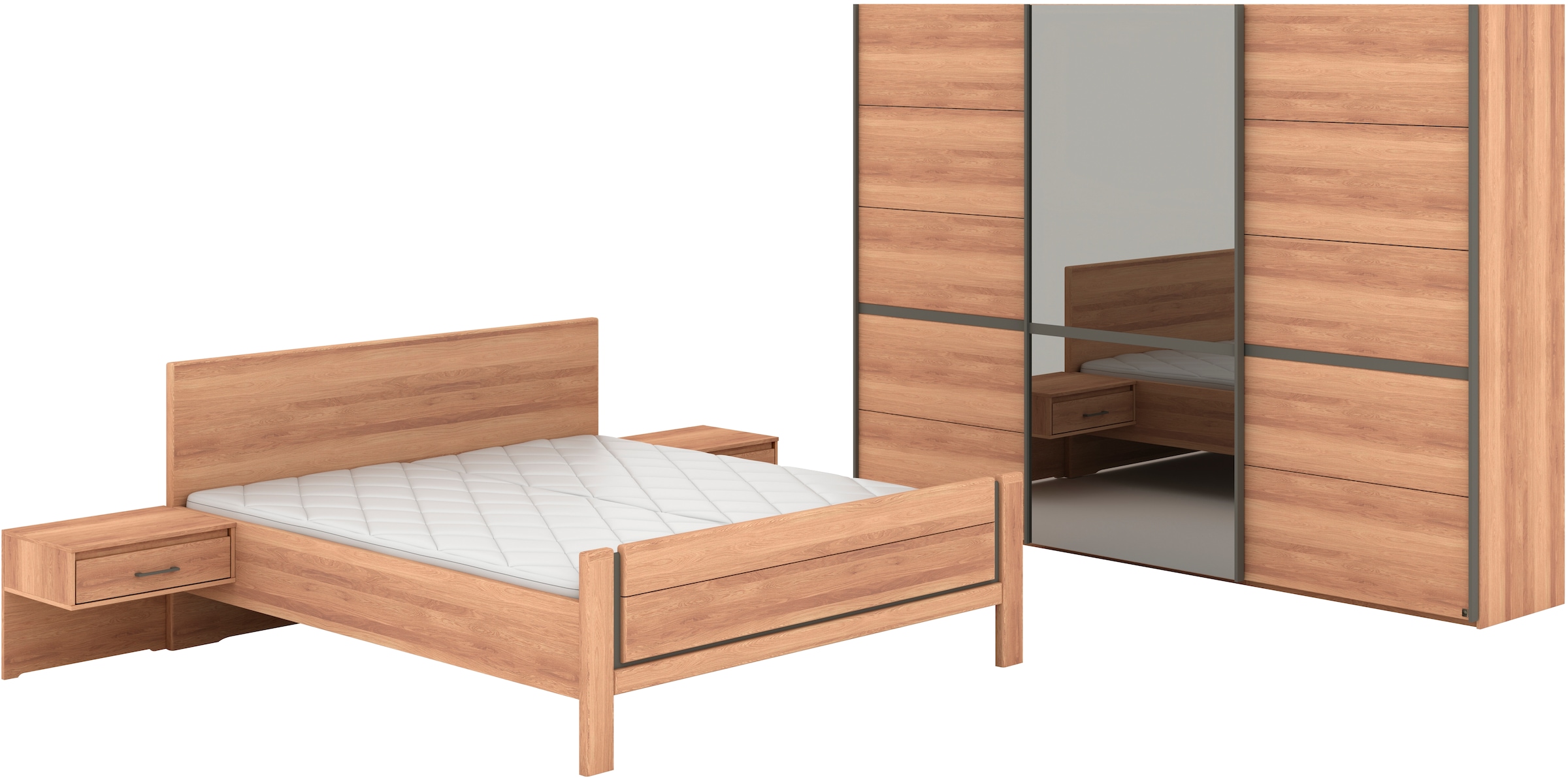 Musterring Schlafzimmer-Set "Sorrent, Kleiderschrank, Bett & Nachtkommoden, günstig online kaufen