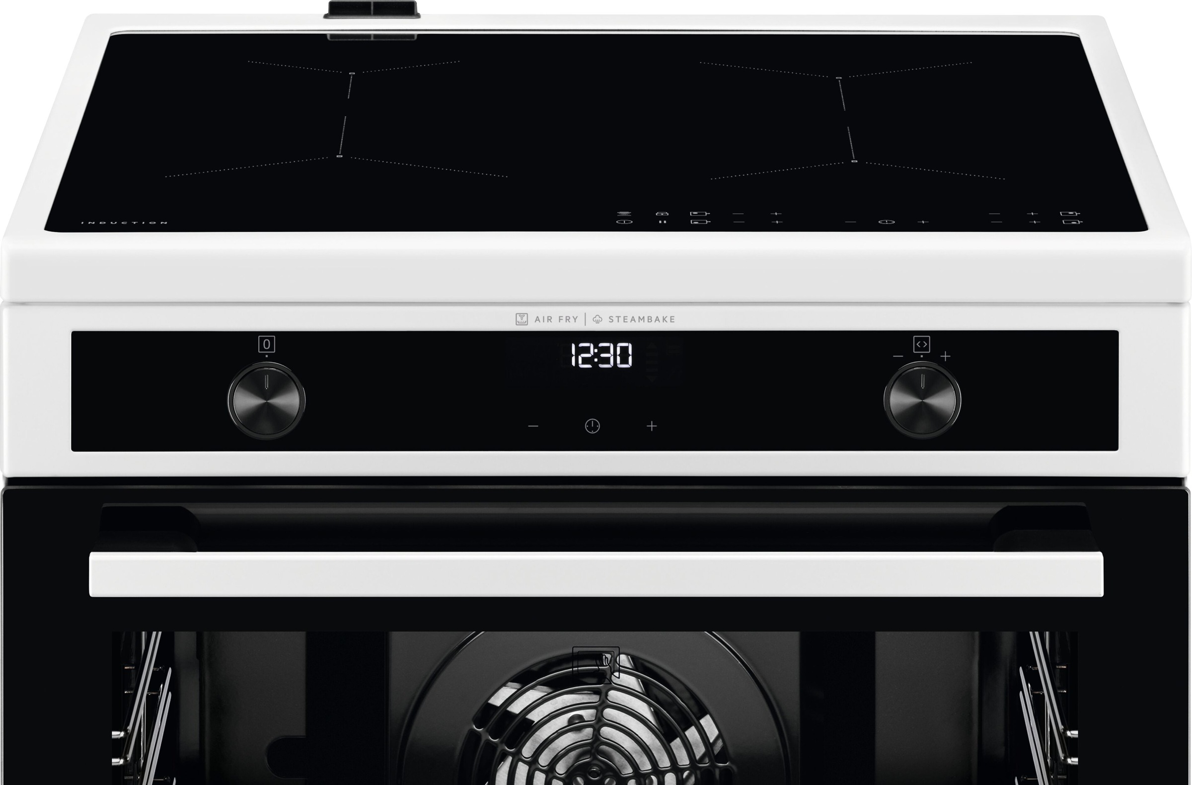 AEG Induktions-Standherd "CIB6644BBW" mit Teleskopauszug nachrüstbar Dampfz günstig online kaufen