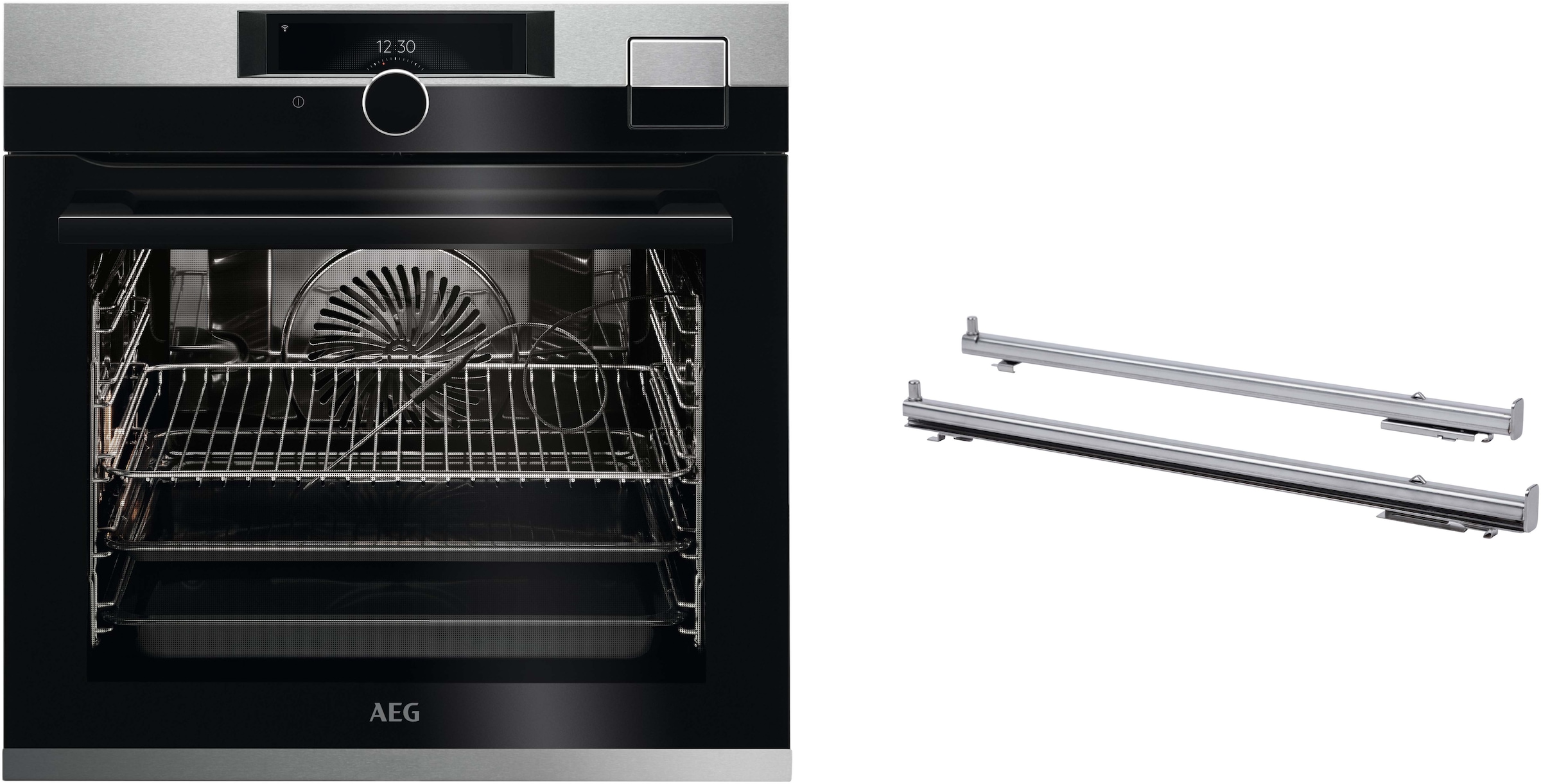 AEG Einbaubackofen  »BSE99823BM«, SteamPro - Dampf- & Sous Vide-Garen, Kerntemperatursensor, WiFi, Grill