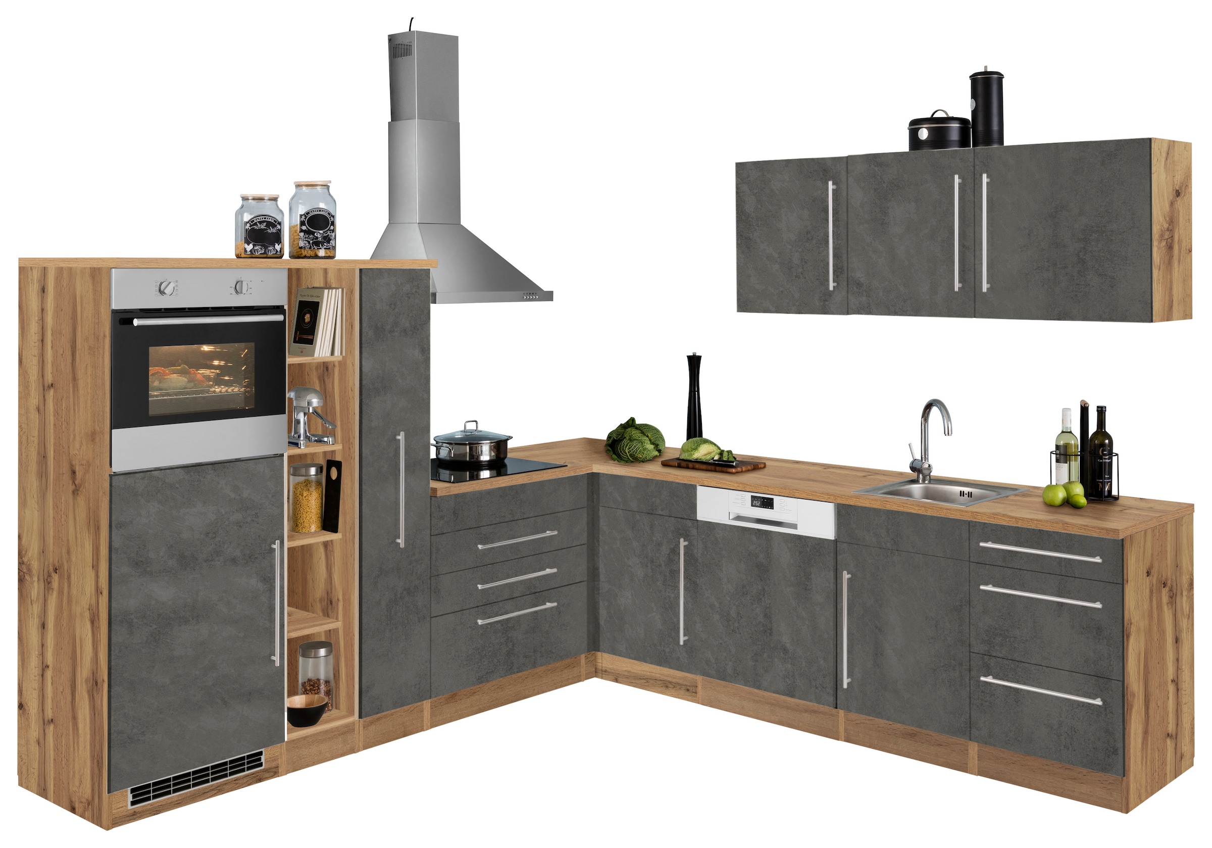 KOCHSTATION "KS-Samos" Stellbreite 260x270 cm, wahlweise mit E-Geräten und Induktion