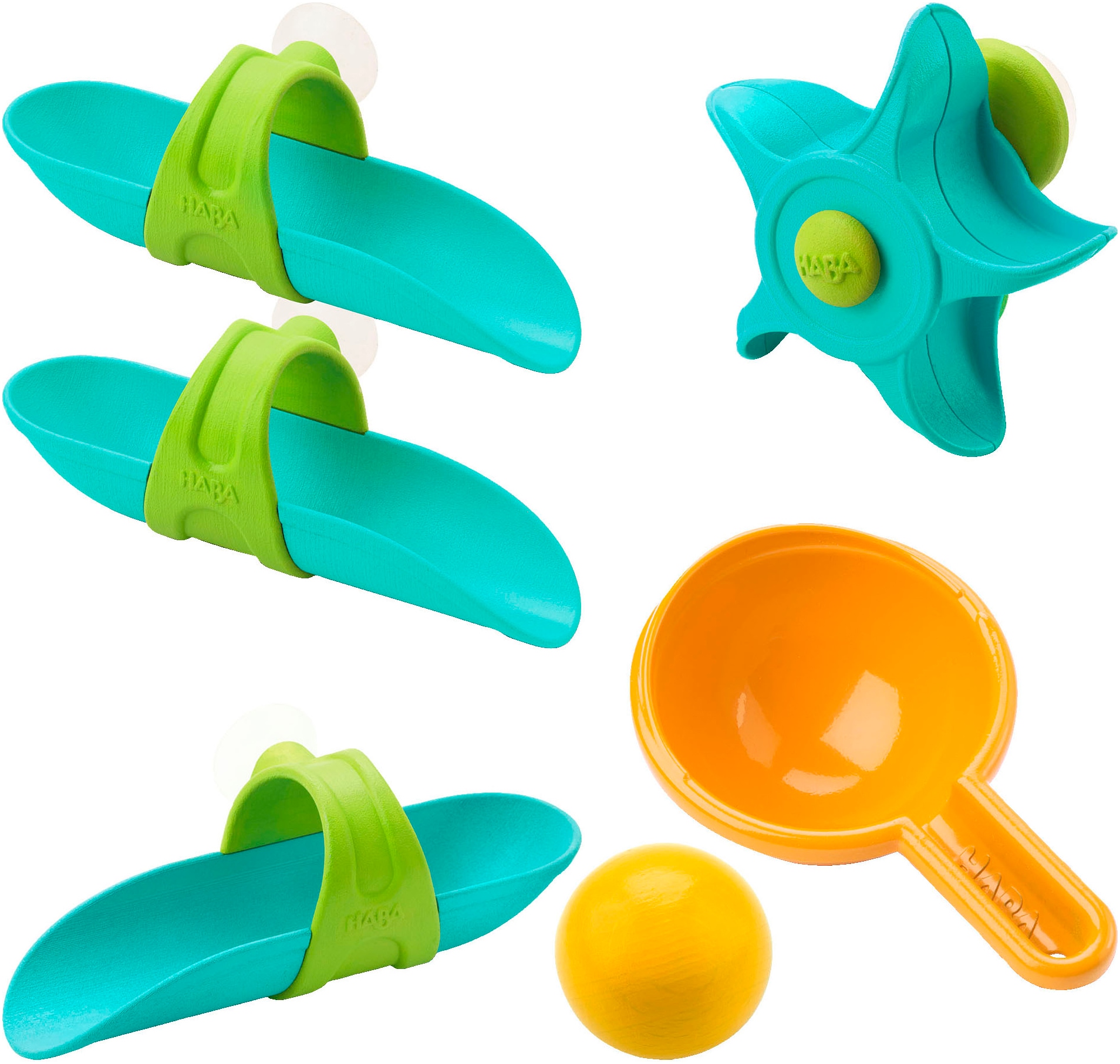 HABA Baby Kugelbahn "Kugelbahn Badespaß-Wasserbahn", bunt, Kunststoff, Kugelbahnen