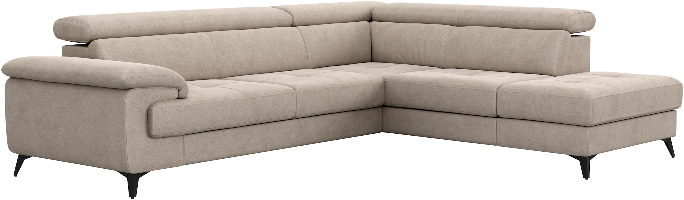 COTTA Ecksofa »Astra L-Form, B: 286 cm« mit Kopfteilverstellung, optional Bettfunktion & Bettkasten