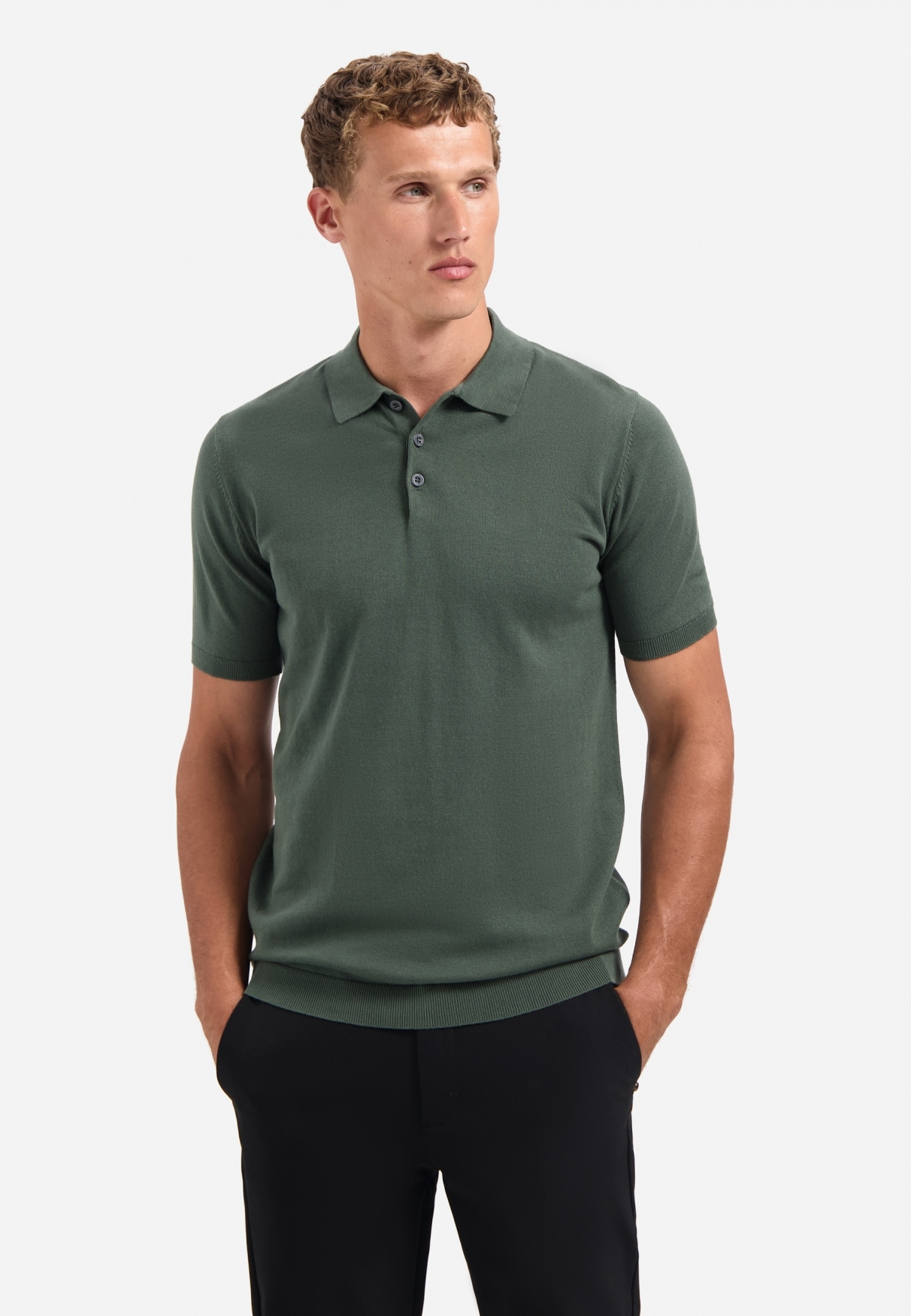 NO EXCESS T-Shirt "No Excess Gestricktes Poloshirt Pullover Short Sleeve Po günstig online kaufen