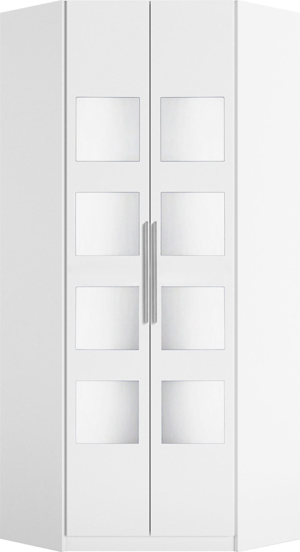 Thumbnail - priess Eckkleiderschrank "Saragossa" mit 8 Einlegeböden und 2 Kleiderstangen