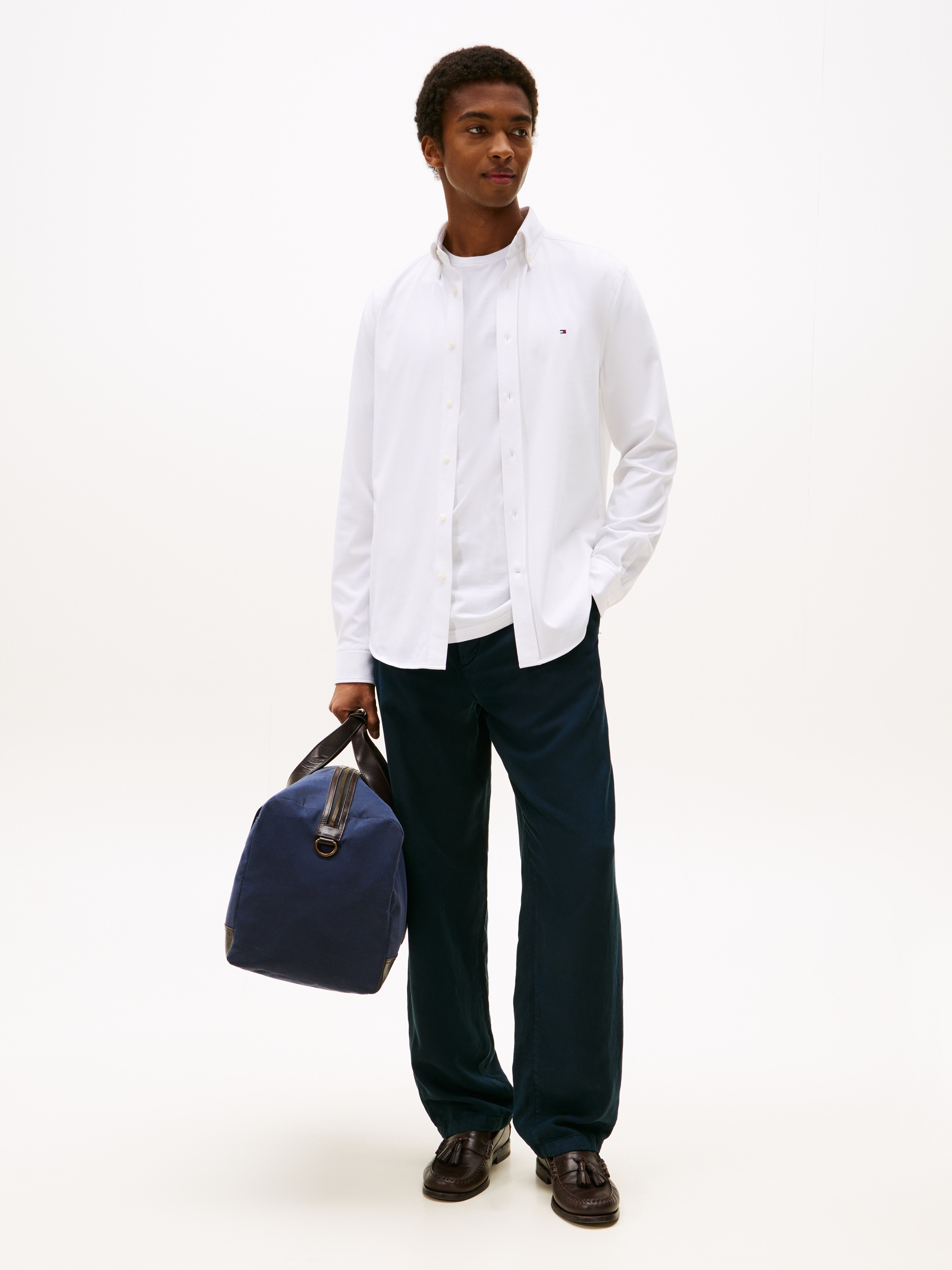 Tommy Hilfiger Langarmhemd "PERFORMANCE KNIT SOLID LS SHIRT" günstig online kaufen