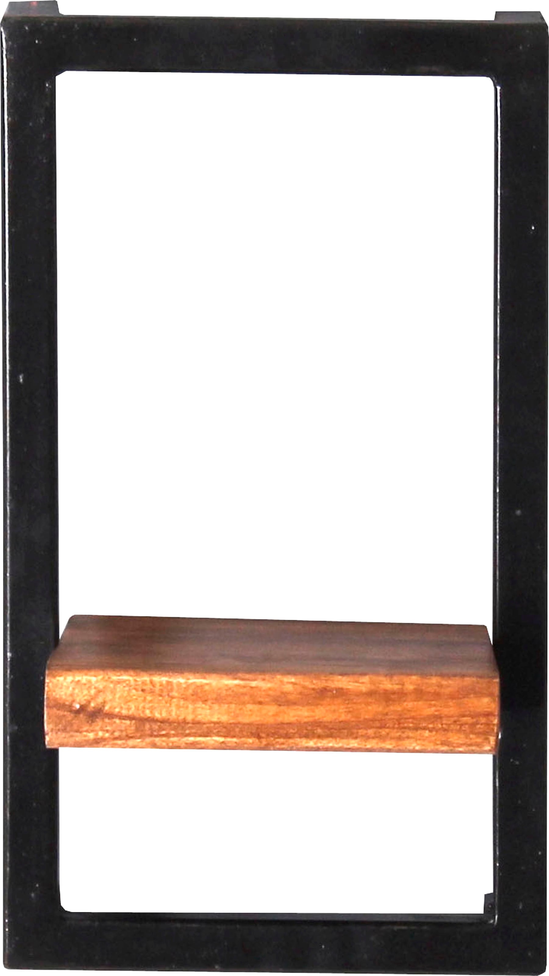 SIT Wandregal »Regal PANAMA – Industrial Regal aus Mango‑Holz & Altmetall«