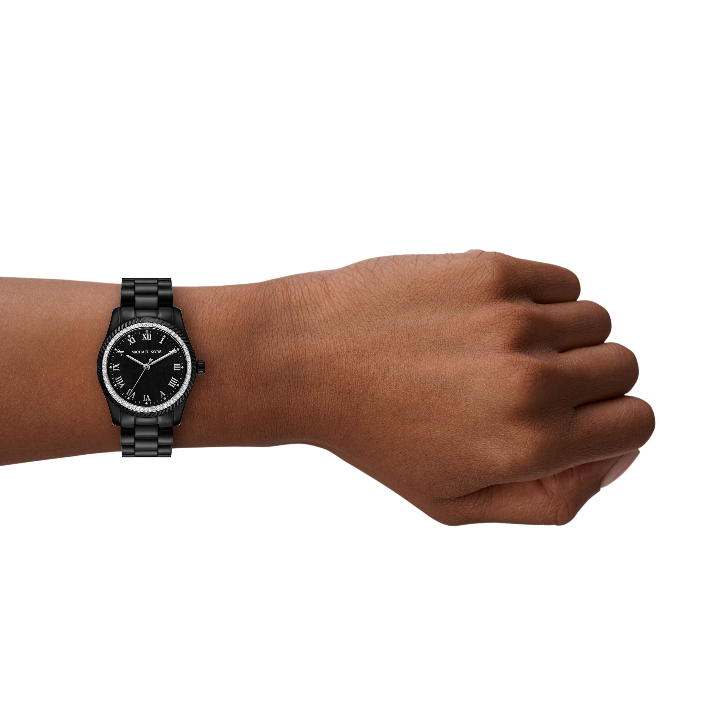 MICHAEL KORS Quarzuhr »Lexington« Armbanduhr, Edelstahlarmband, analog, Glassteine