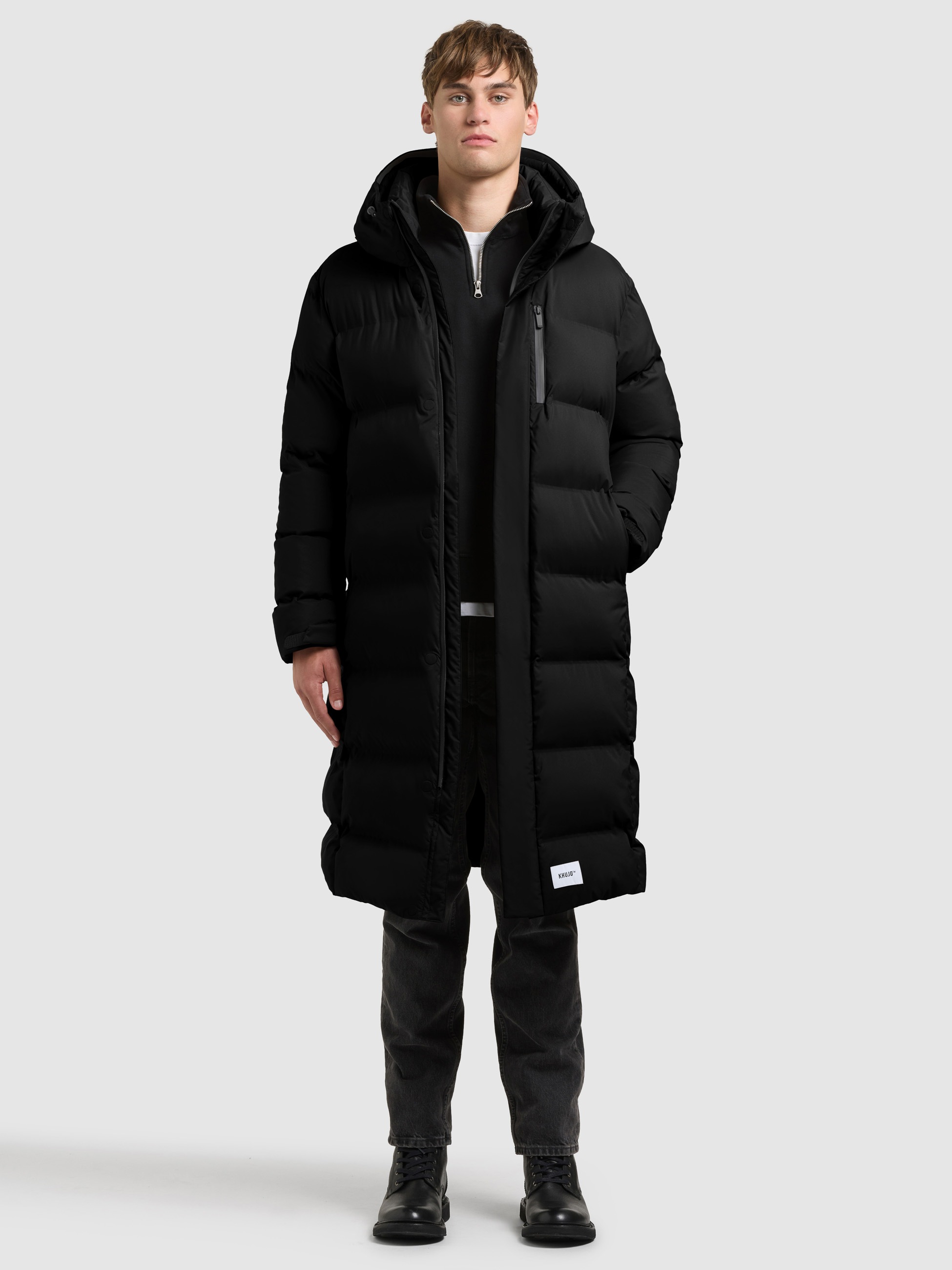 khujo Wintermantel »ERVIN« Reißverschlusstaschen, Ärmeltasche, 2 in 1 Optik
