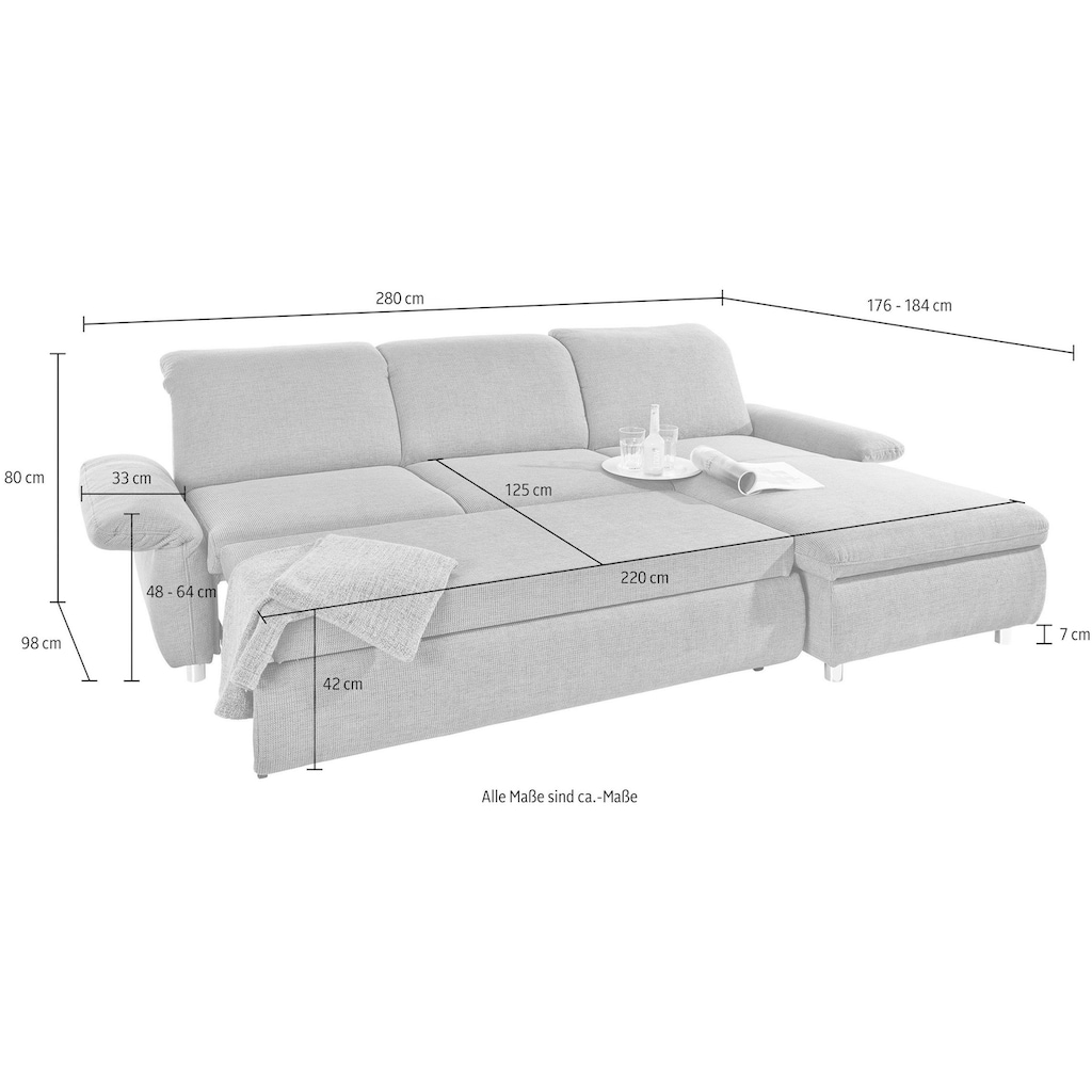 Places of Style Ecksofa »Smoothie L-Form«