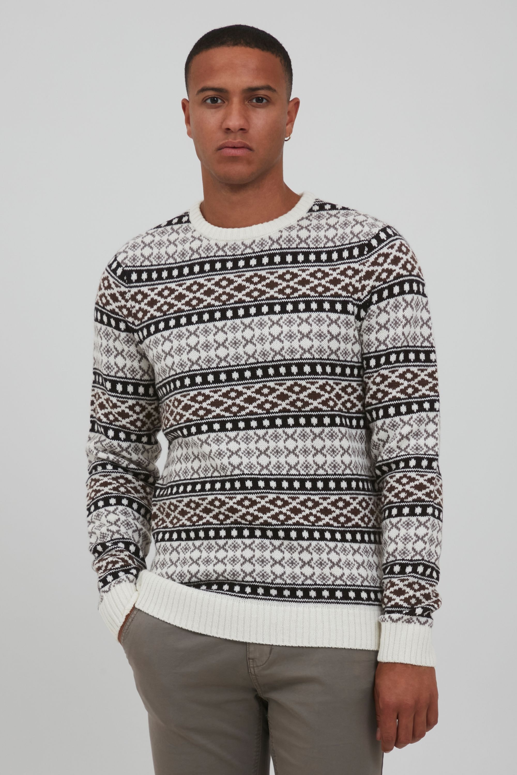 Blend Norwegerpullover "BHTjorben", Stilvoller Norweger-Pullover mit Rundha günstig online kaufen