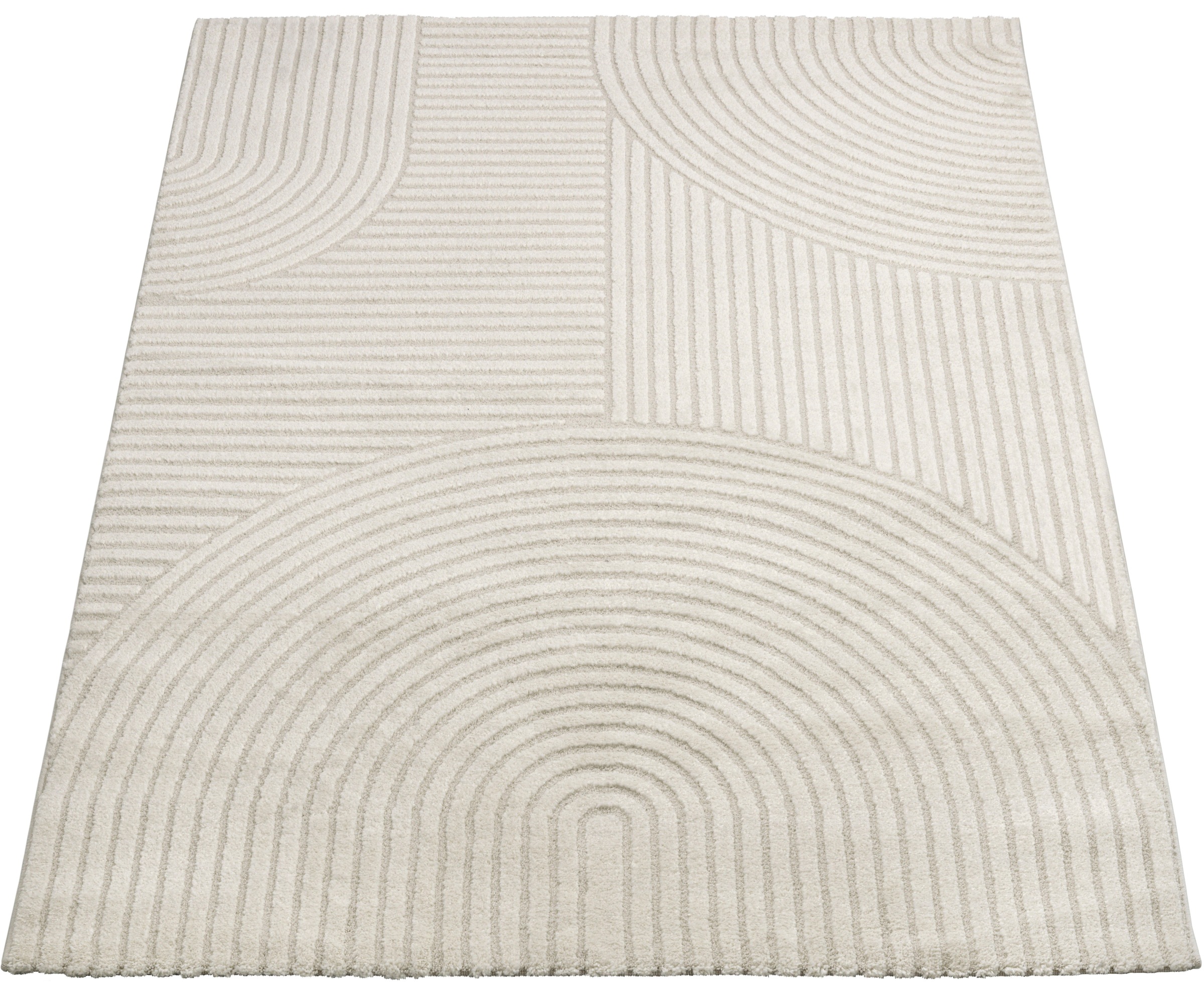 merinos Teppich »Elio 6«, rechteckig, 16 mm Höhe, moderner Kurzflor Teppich mit Hoch-Tief-Effekt, 3D Effekt
