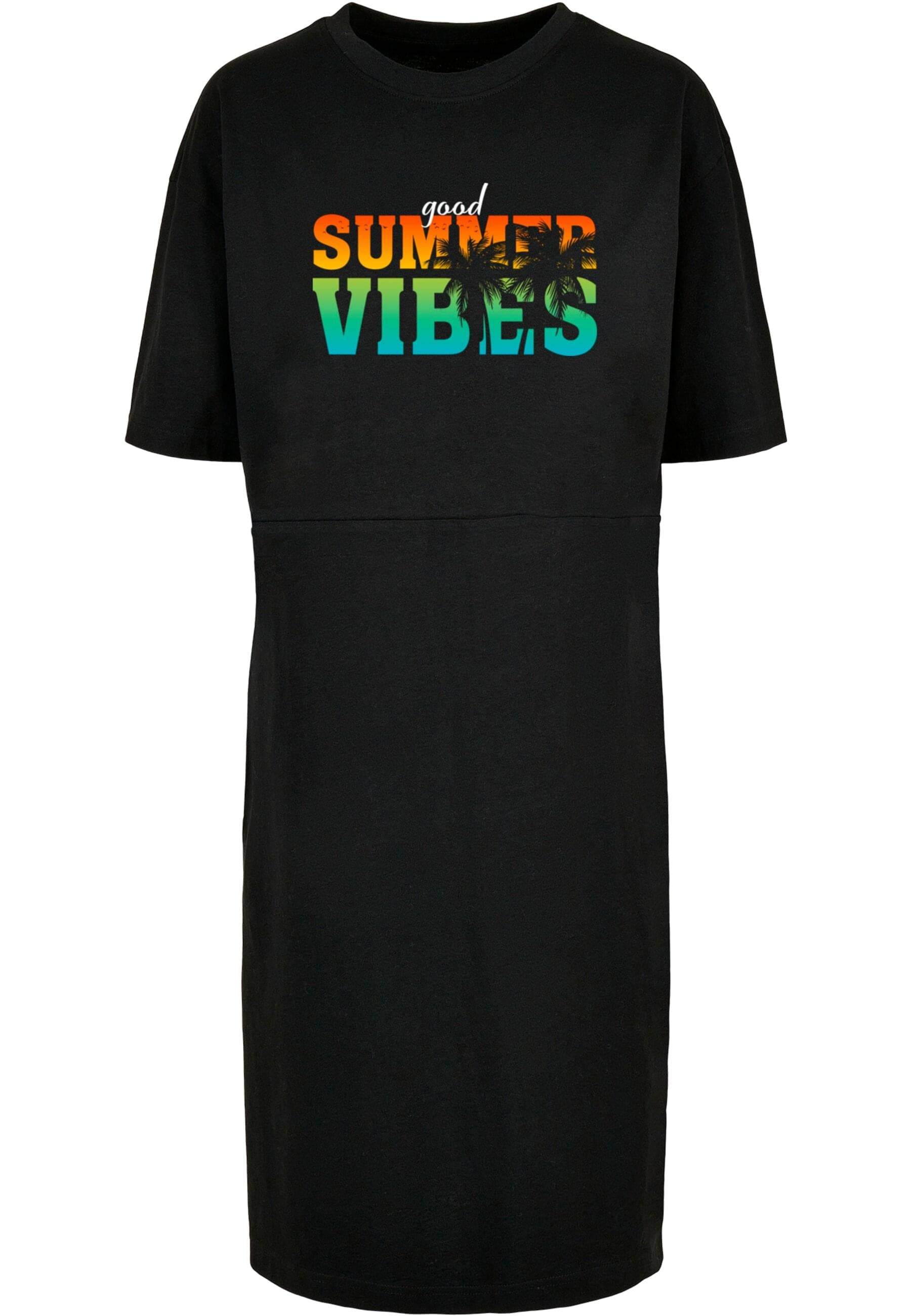 Merchcode Shirtkleid "Merchcode Damen Ladies Good Summer Vibes Oversized Slit Dress", (1 tlg.)