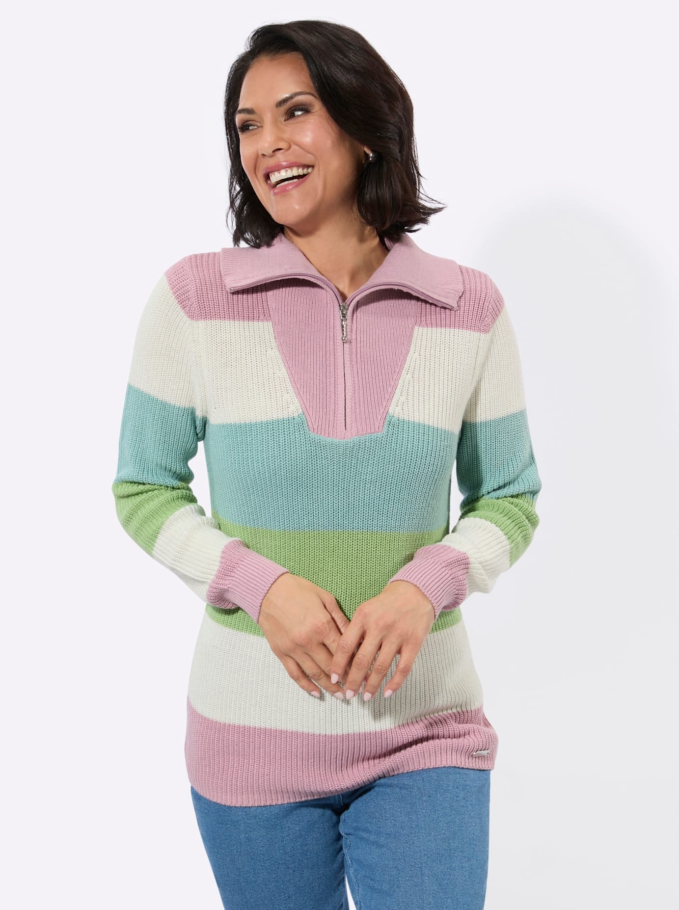 Casual Looks Strickpullover »Troyer-Pullover«