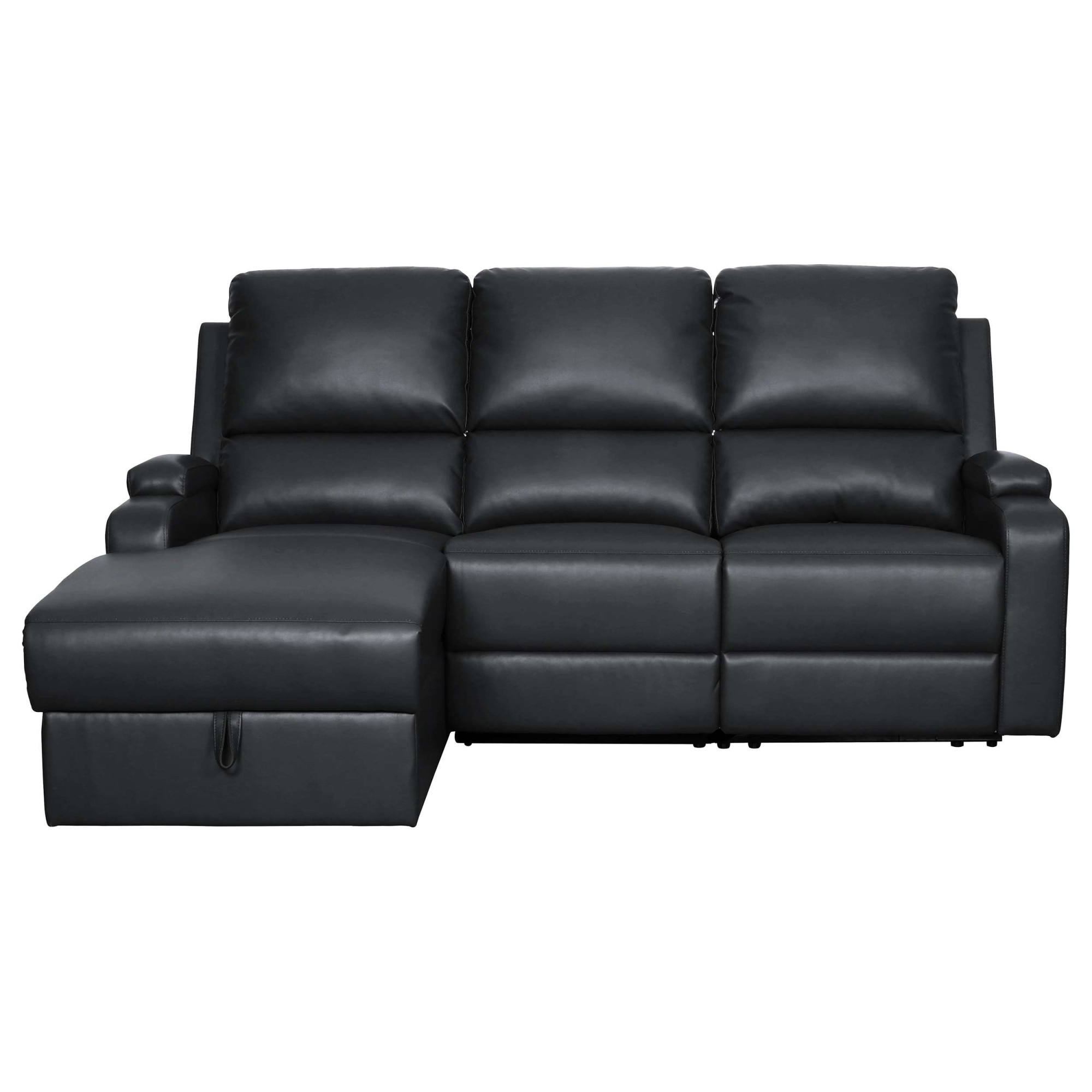 OTTO home Ecksofa "NAPORI Kunstleder, Multimediasofa, L-Form" man. oder elektr. Relaxfuntion, USB-A bei elektr. Variante, Staukasten