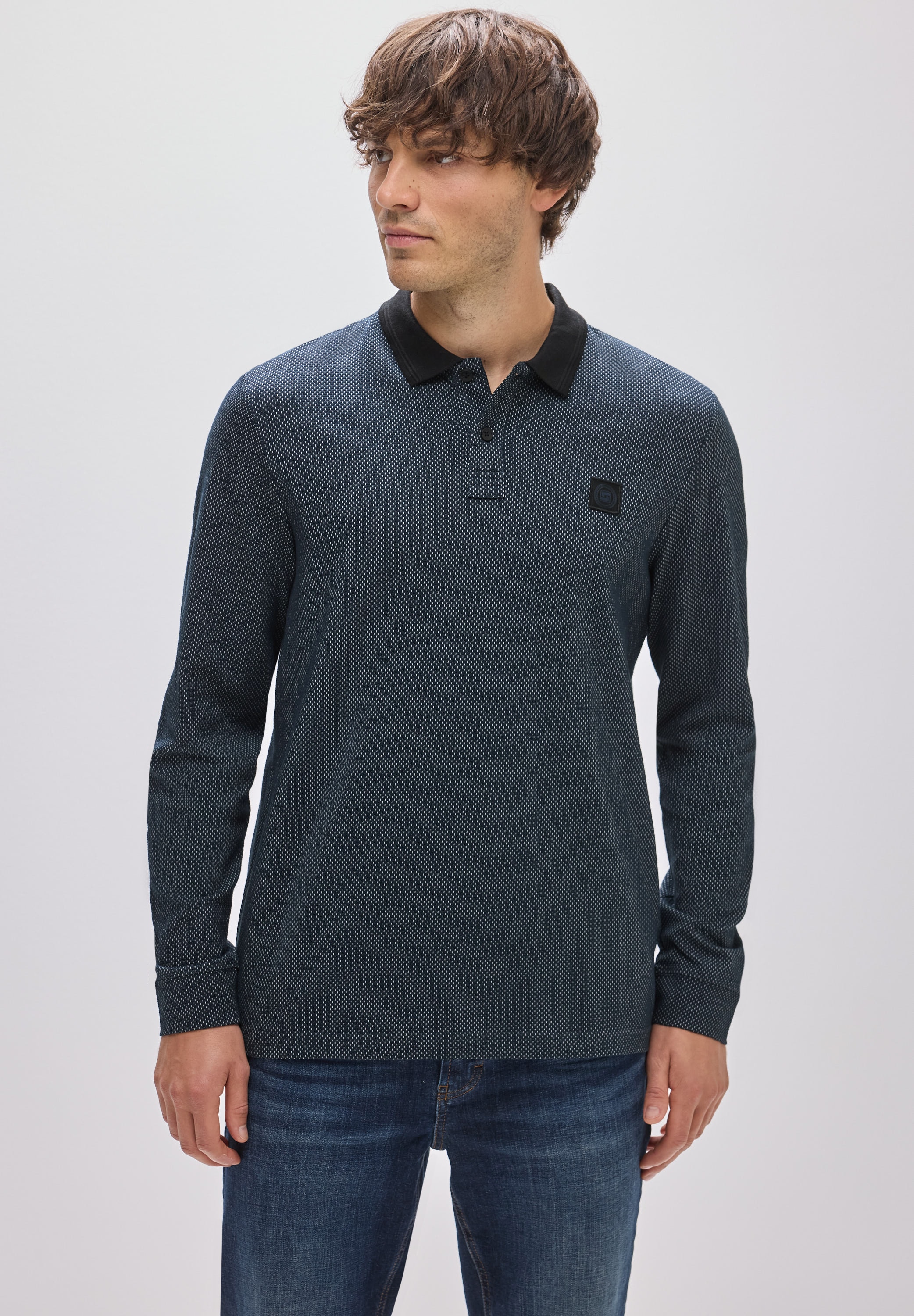 STREET ONE MEN Poloshirt aus Baumwolle mit Stretchante günstig online kaufen