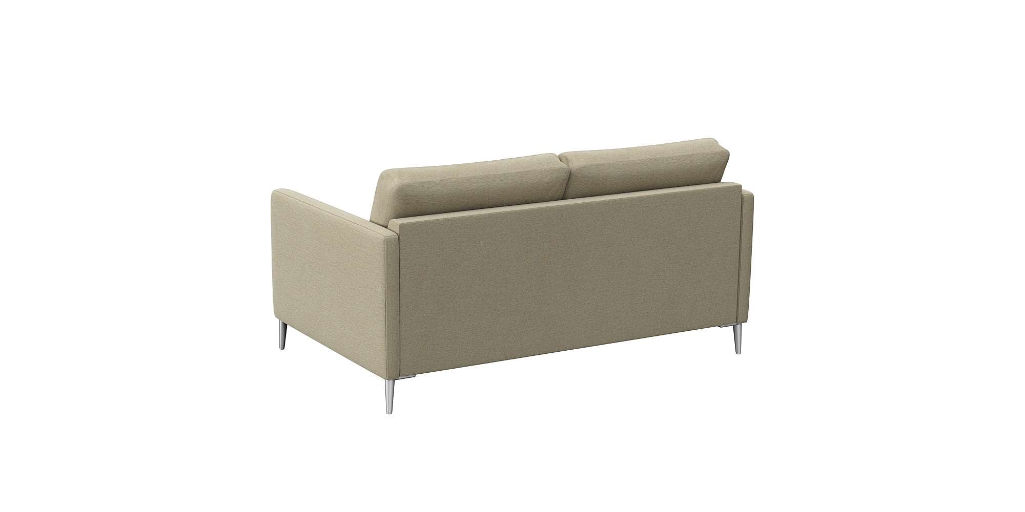 FLEXLUX 2-Sitzer »Fiore, super Sitzkomfort durch Kaltschaum im Sitz« schmale Armlehnen, Füße Alu