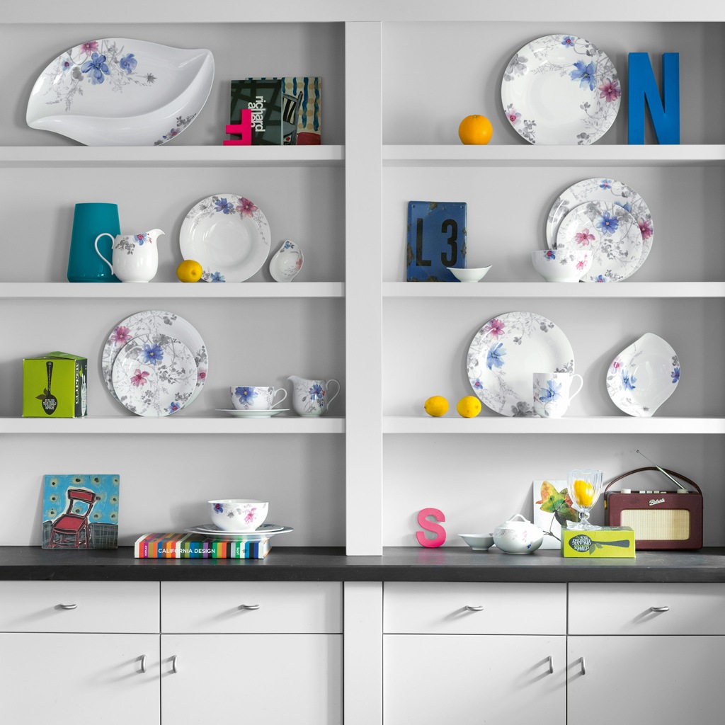 Villeroy & Boch Speiseteller "Speiseteller Mariefleur Gris Basic ø 26,8 cm bunt"