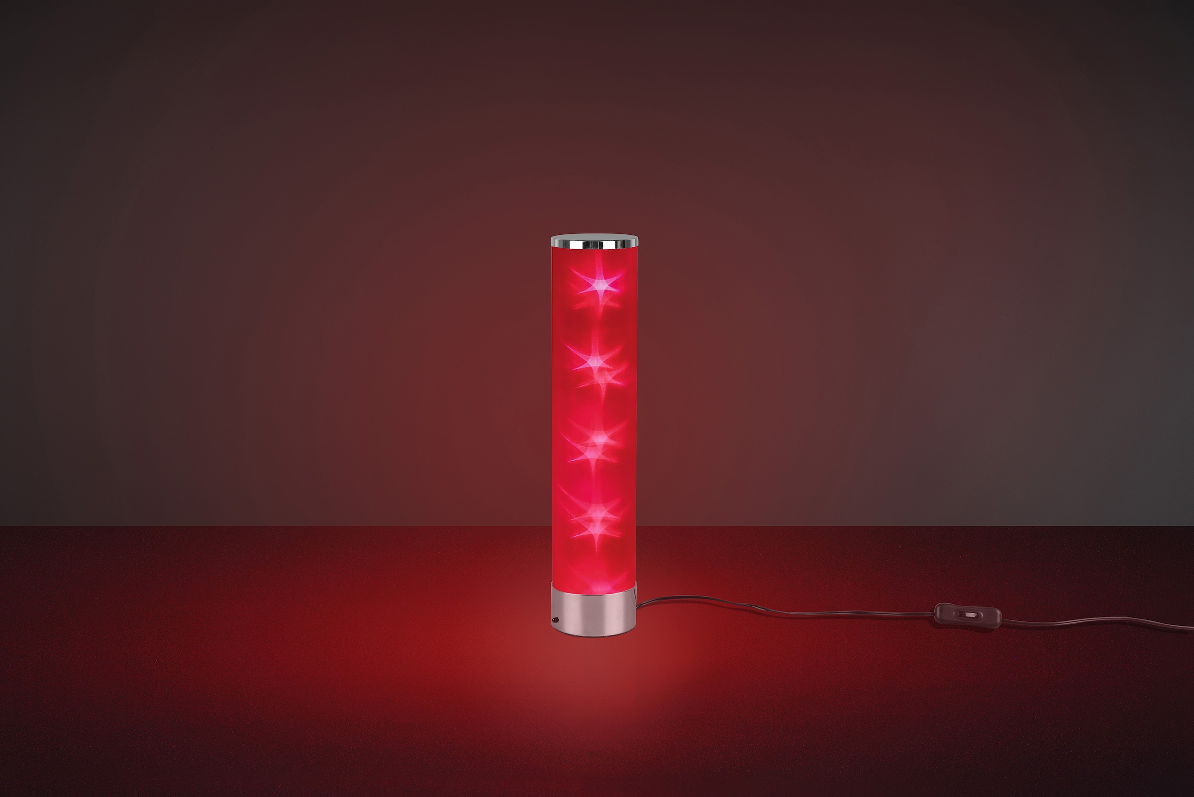 TRIO Leuchten LED Tischleuchte »RICO«, 1 flammig, Leuchtmittel LED-Modul | LED fest integriert, Schnurschalter, RGBW-Farbwechsler, Memory Funktion über Fernbedienung