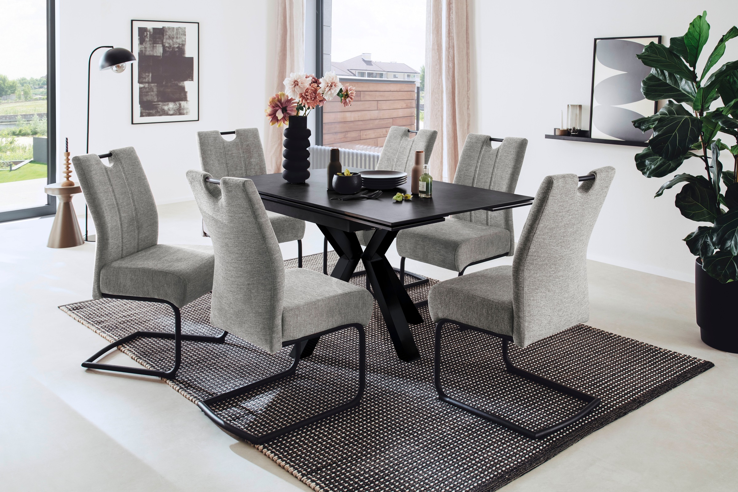 MCA furniture Esszimmerstuhl "AMERY" () (2er-Set), Taschenfederkern, Belast günstig online kaufen