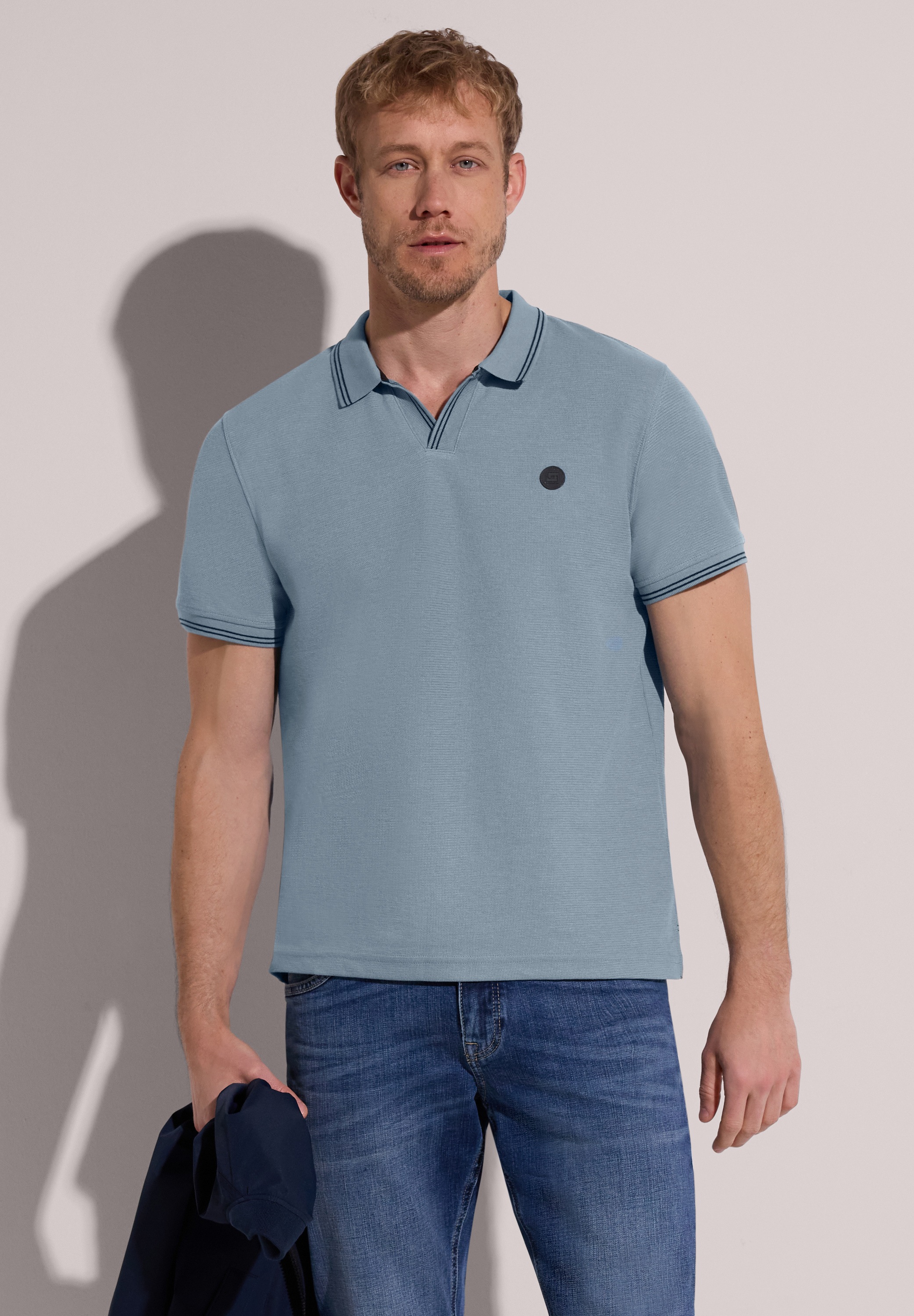 STREET ONE MEN Poloshirt im soften Baumwoll-Mix