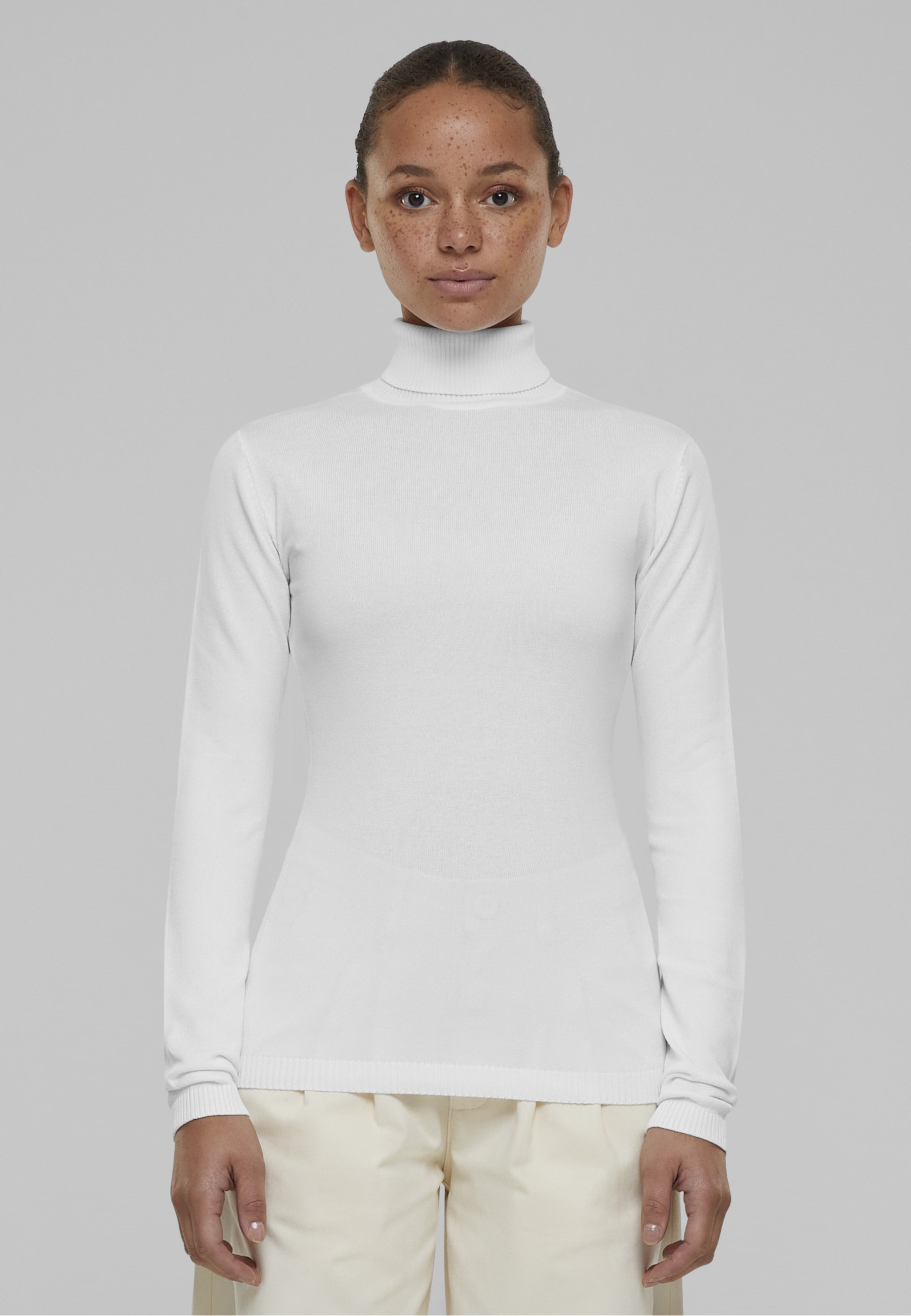 URBAN CLASSICS Rundhalspullover »Urban Classics Damen Ladies Knitted Turtleneck Sweater« 1 Stk.