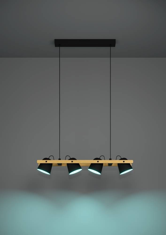 EGLO Hängeleuchte »HORNWOOD-Z«, 4 flammig, Leuchtmittel LED-Modul | LED fest integriert, FSCM70HB, ZigBee, App und Sprachsteuerung Alexa, RGB, dimmbar