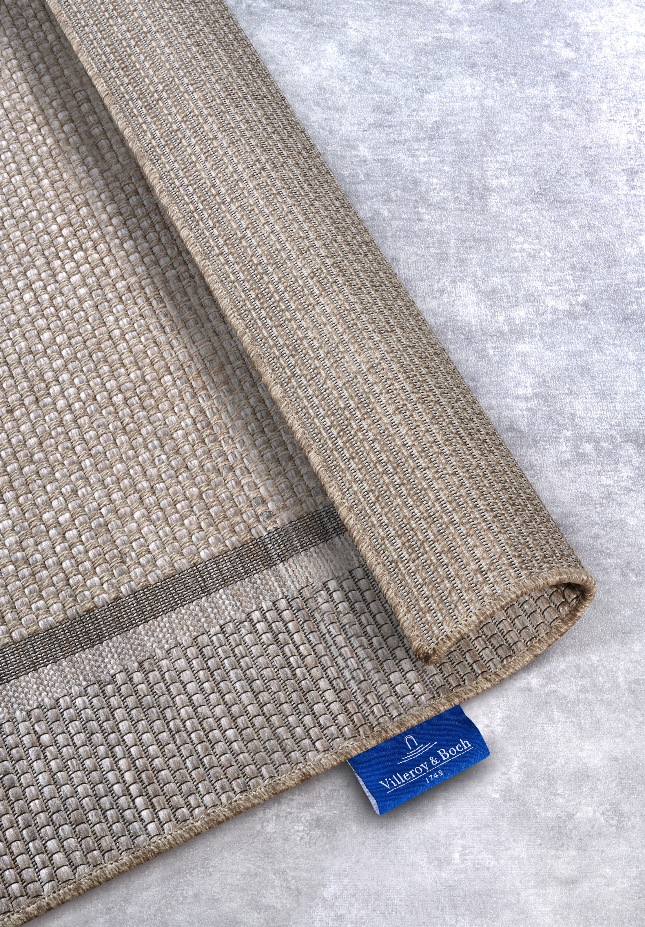 Villeroy & Boch Teppich »Luitwin«, rechteckig, 8 mm Höhe, In-& Outdoor, Flachgewebe, wetterfest, Terrasse, Balkon, natur, modern
