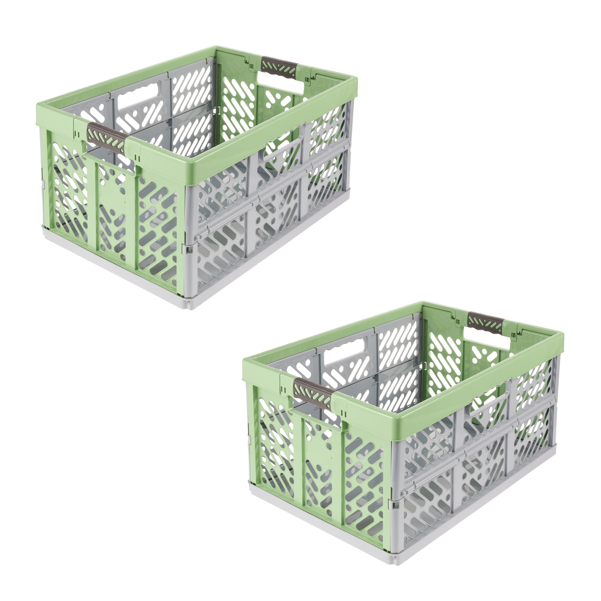 KEEEPER Klappbox "Profi-Klappbox ben eco mit Softgriffen (Set 2 St.) 45 l, 54x37x28 cm", B:54cm H:28cm T:37cmeco grass grün, gray, Einkaufskörbe,