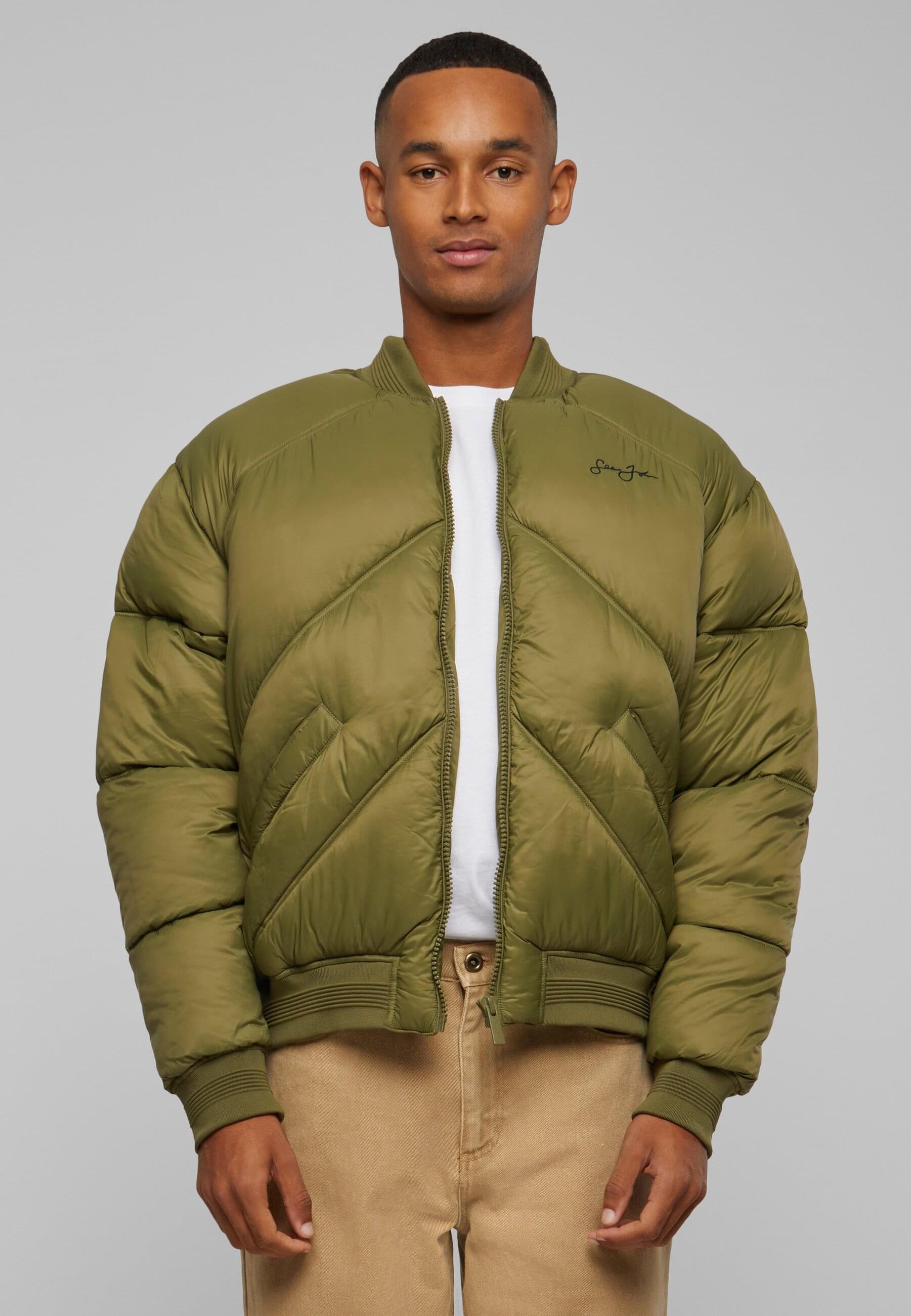 Sean John Bomberjacke »Sean John Herren JM233-015-1 SJ Script Logo Bomber Puffer Jacket«, (1 St.), ohne Kapuze