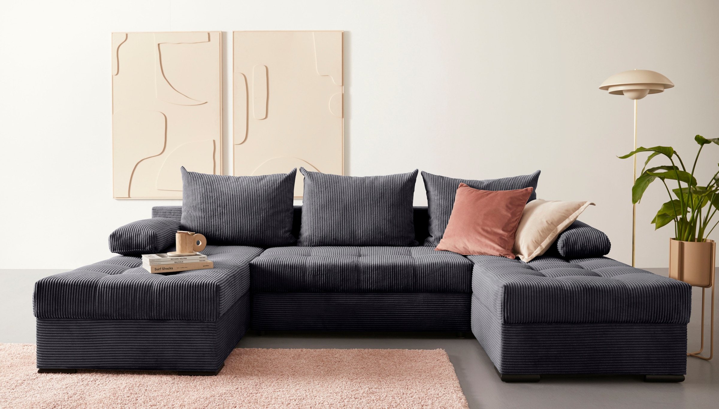COLLECTION AB Wohnlandschaft "Josy, U-Form, Schlafsofa mit Bettkasten", (Co günstig online kaufen