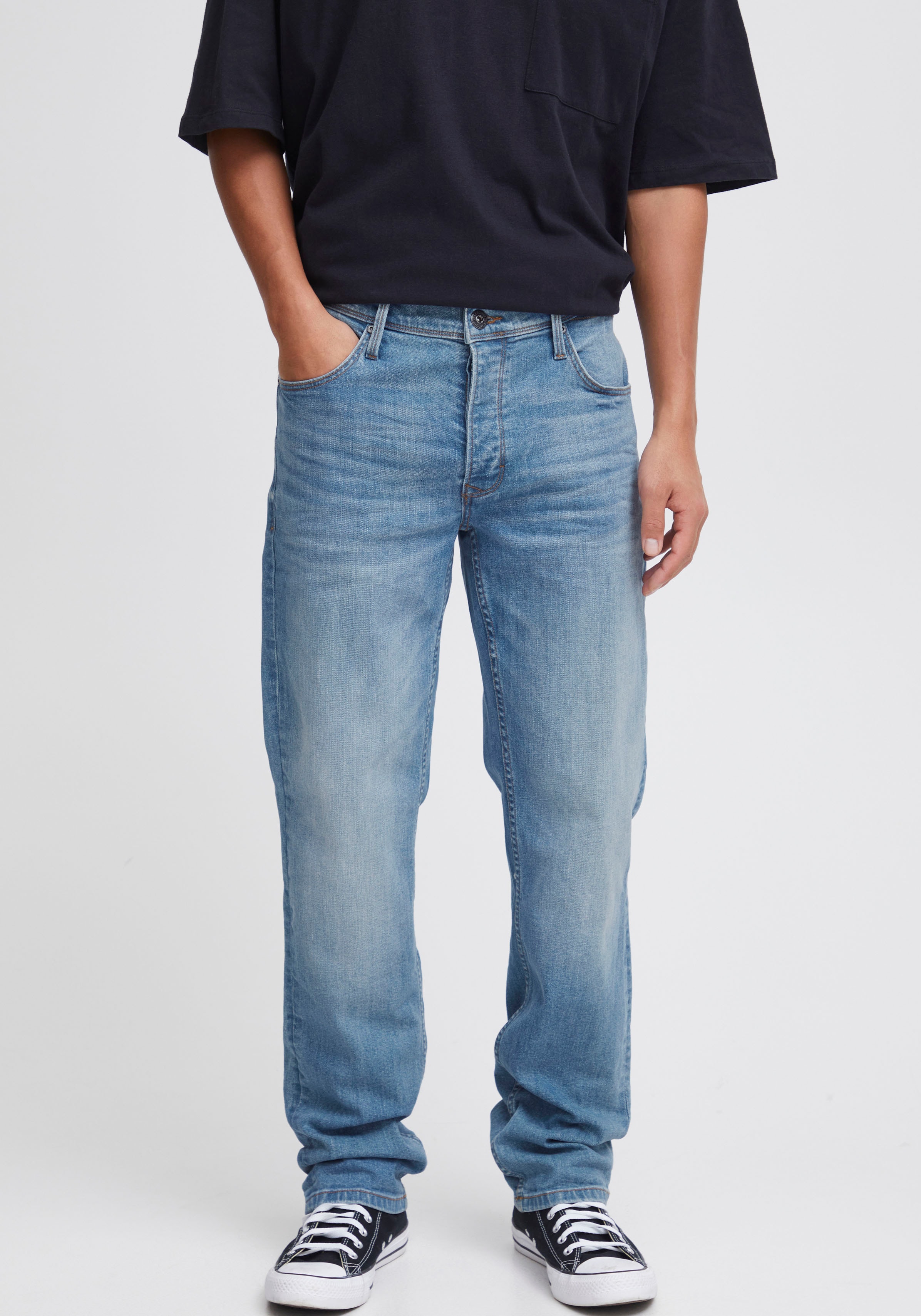 Blend Regular-fit-Jeans "BL-Rock fit" Baumwollmischung mit Elasthan, Regular Fit, elastisches Denim
