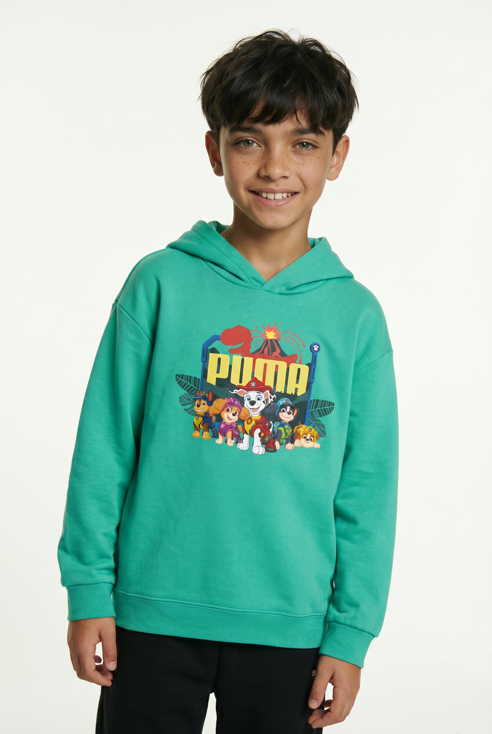 PUMA Kapuzensweatshirt "X PAW PATROL GRAPHIC HOODIE TR", für Kinder, Regular Fit, mit Kapuze, mit Kängurutasche