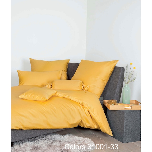 Janine Bettwäsche »Colors 31001«, (2 tlg.), in Mako Satin Qualität aus 100%  Baumwolle, Bett- und Kopfkissenbezug mit Reißverschluss, pflegeleicht,  feinfädig, MADE IN GREEN zertifiziert auf Rechnung | BAUR