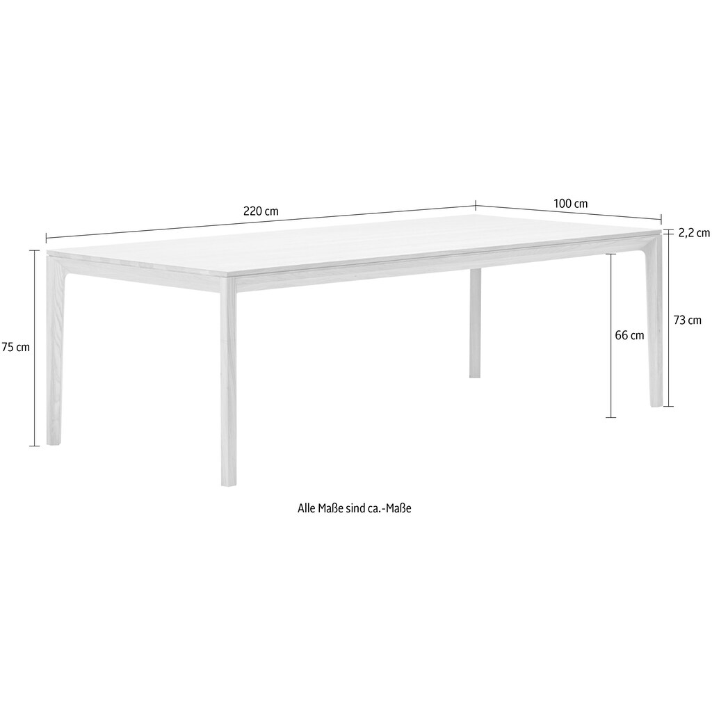 whiteoak Esstisch, (5 St.)