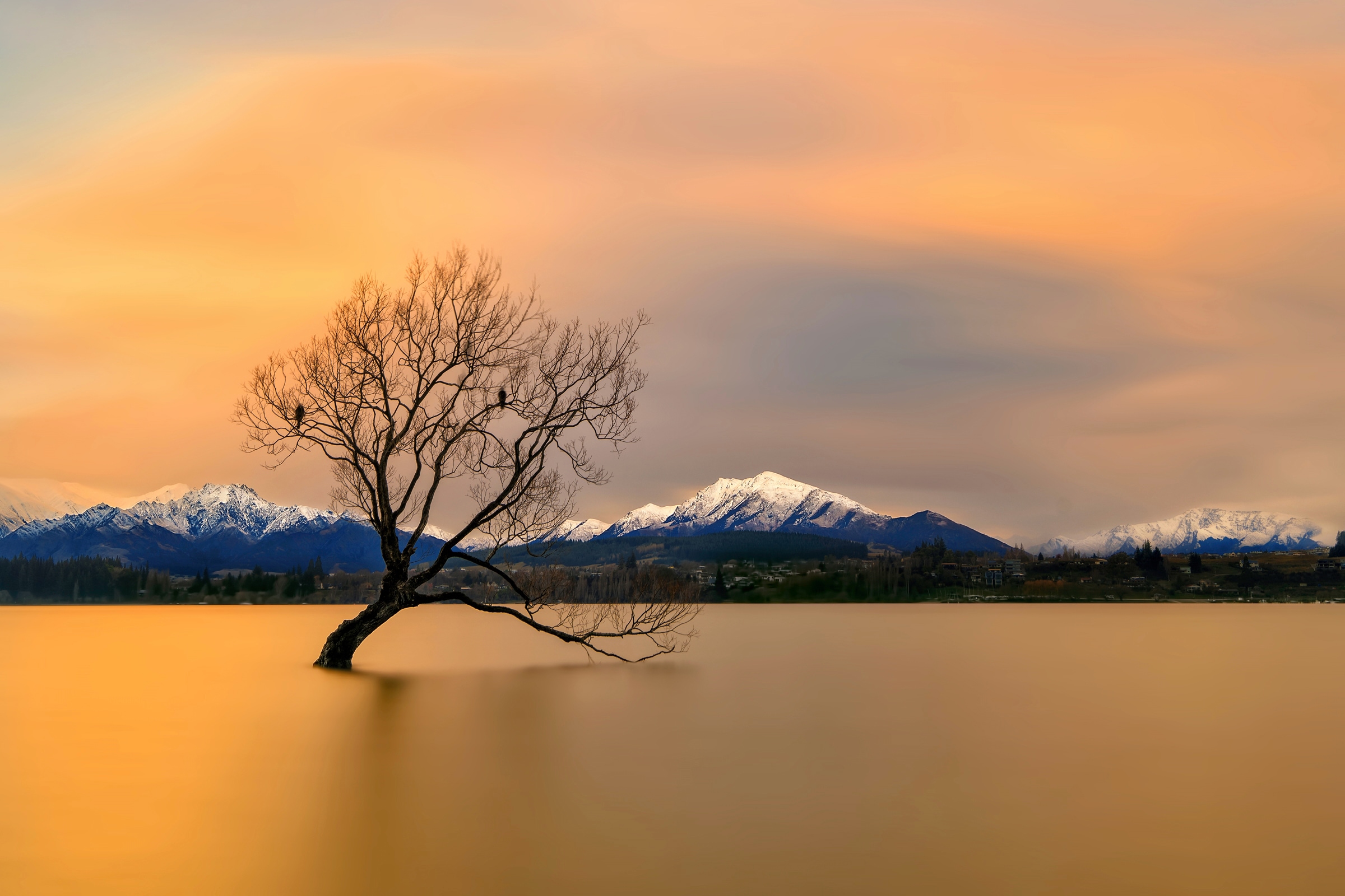 Papermoon Fototapete "Photo-Art HUA ZHU, MORGENGLÜHEN DES LAKE WANAKA"