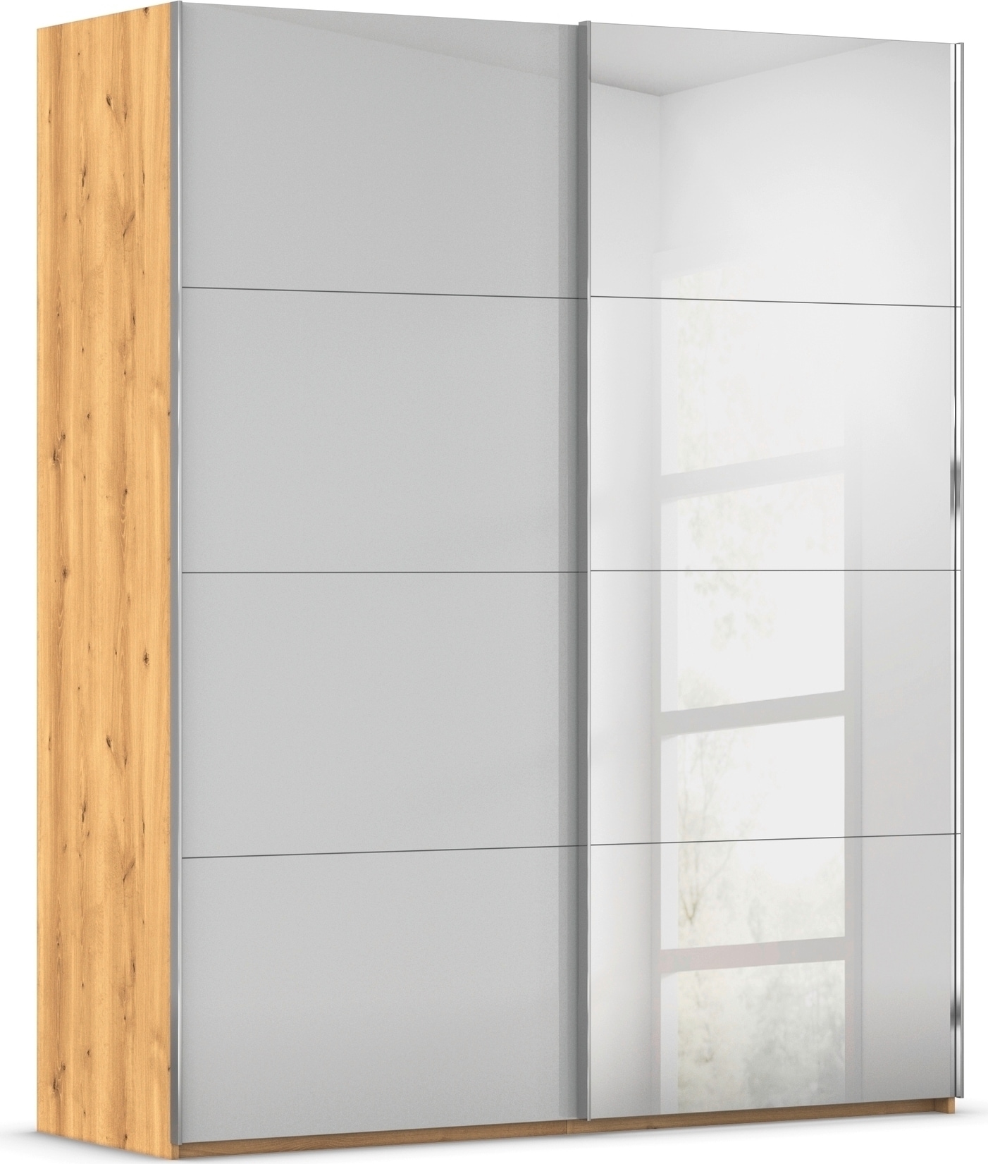 rauch "Kleiderschrank Schrank Garderobe Schlafzimmerschrank SCALE-FYRA" edle viergeteilte Türen Spiegel/Glas-Mix viele Farben MADE IN GERMANY
