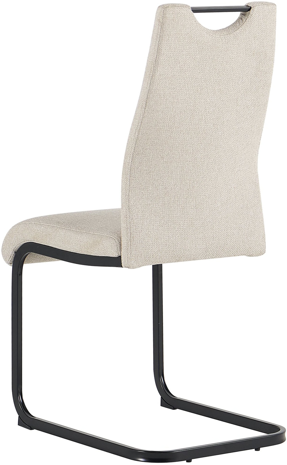 byLIVING Freischwinger »CAPRI« (Set) 2 Stk.Webstoff, bis 110 kg, Schaumstoff, Schwingstuhlgestell, mit Griff
