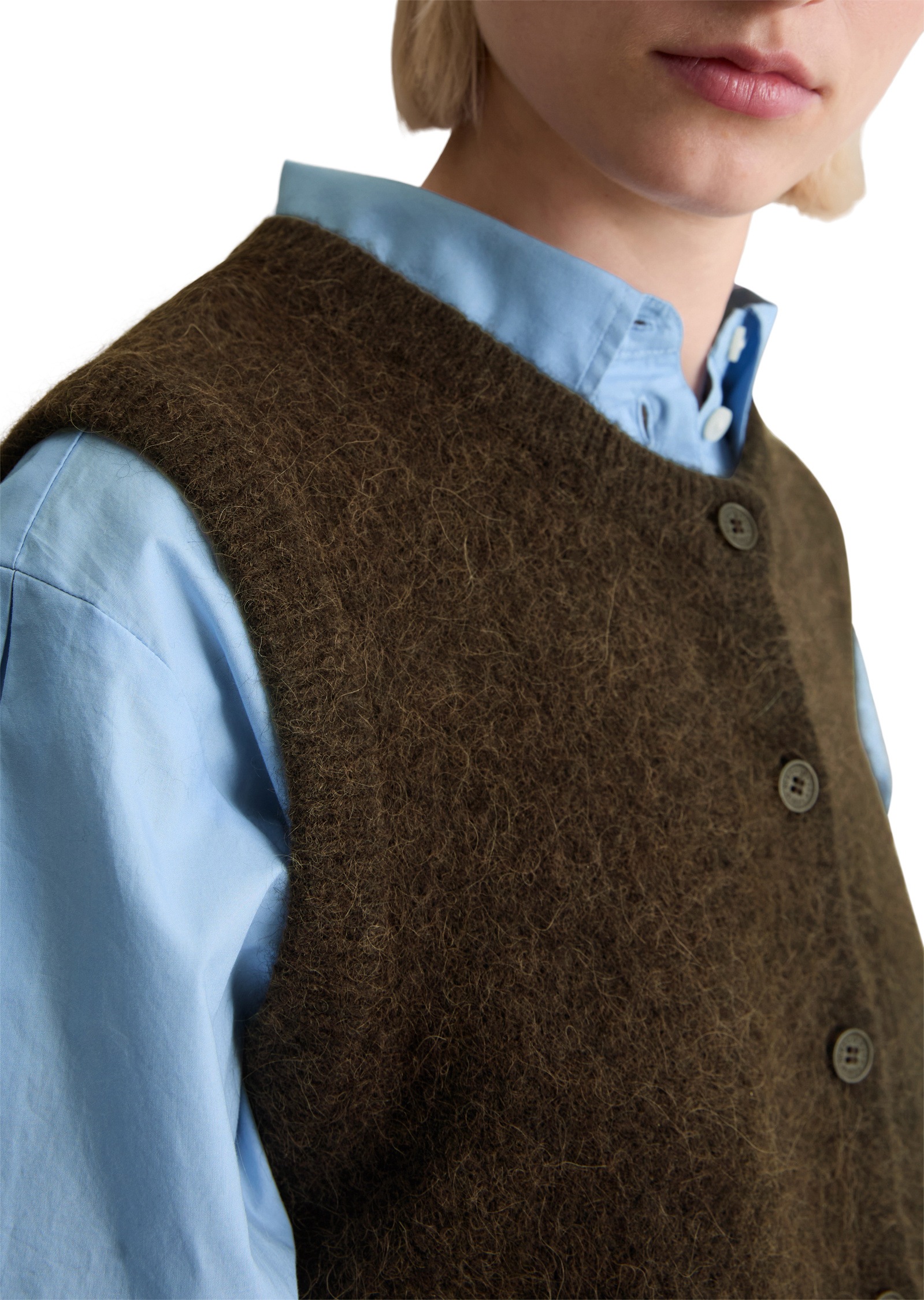 Marc O'Polo DENIM Strickweste »aus Alpakawolle-Wolle-Mix«