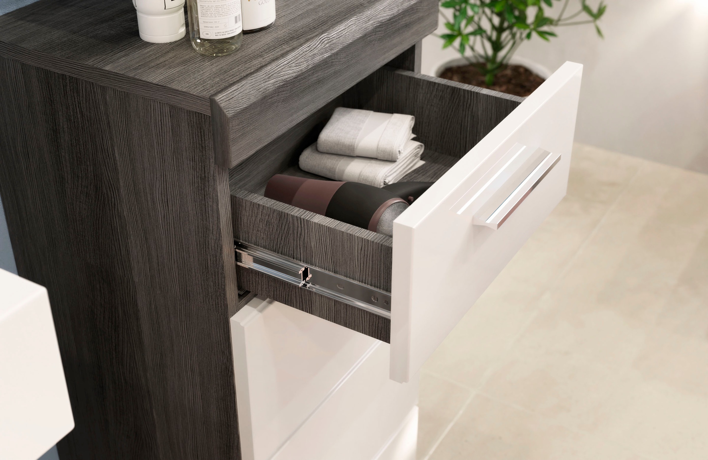 INOSIGN Badmöbel-Set »Siena, 4 teilig, bestehend aus:«, (Set, 4 St.), Waschbeckenunterschrank, Spiegelschrank, Unterschrank, Hängeschrank