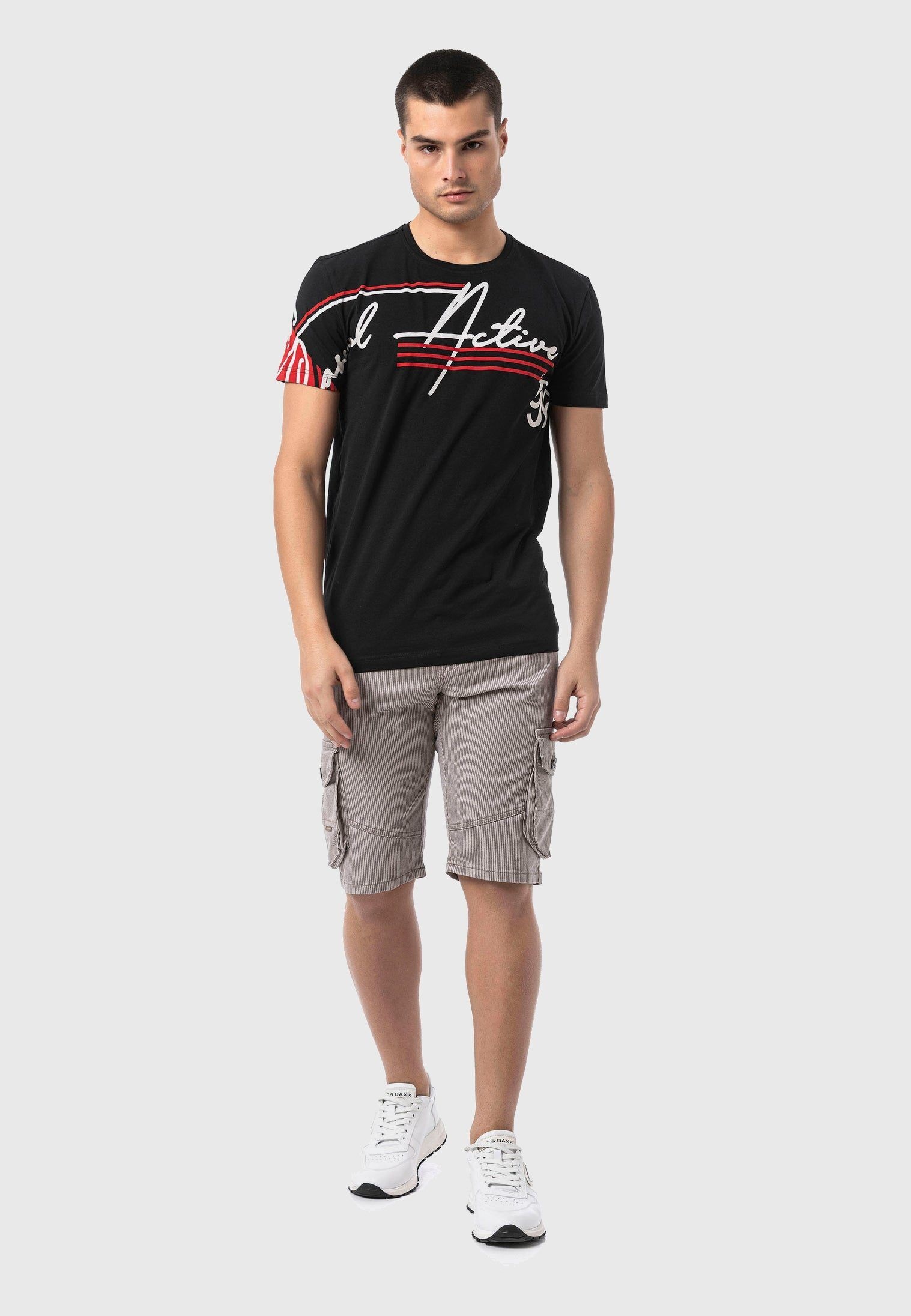 Cipo & Baxx Stoffhose »Hosen«, im Streifen-Look